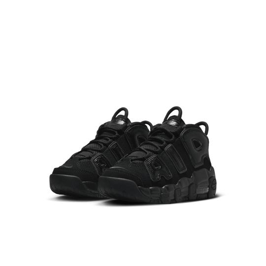 Air more uptempo clearance black reflective on feet