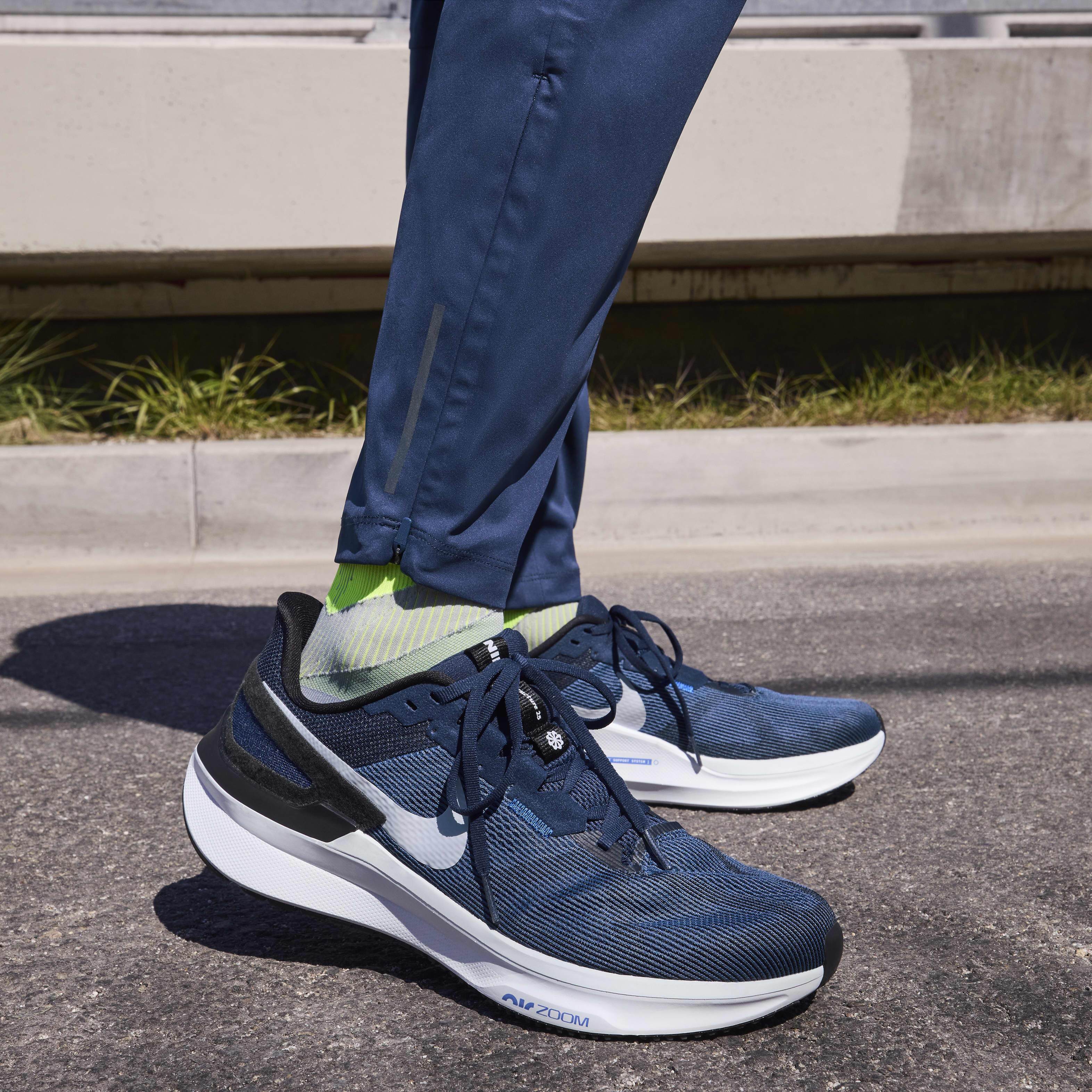 Buy Nike Structure 25 Men s Road Running Shoes Midnight Navy White Black Pure Platinum Nike UAE Official