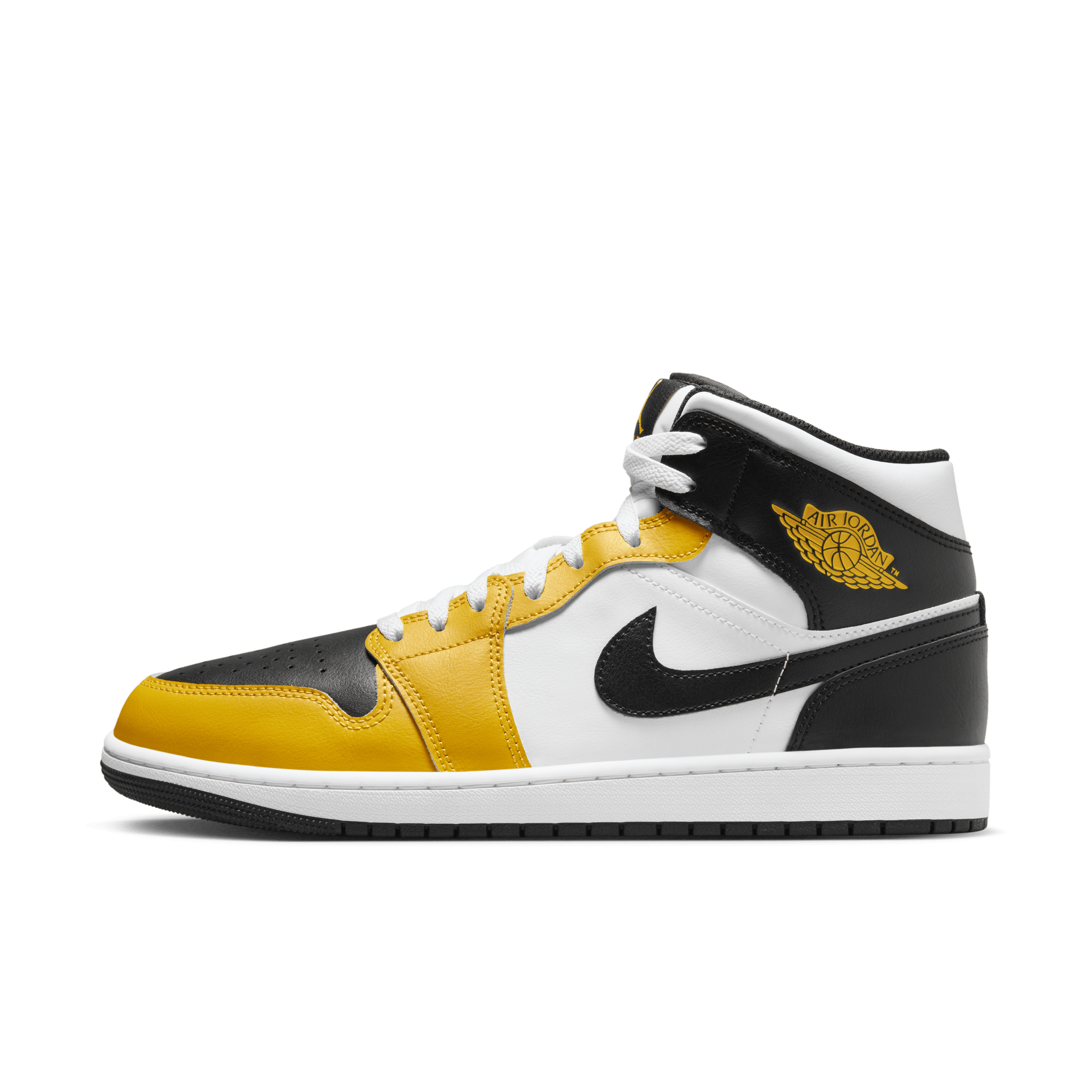 Nike air jordan clearance 1 mid yellow black