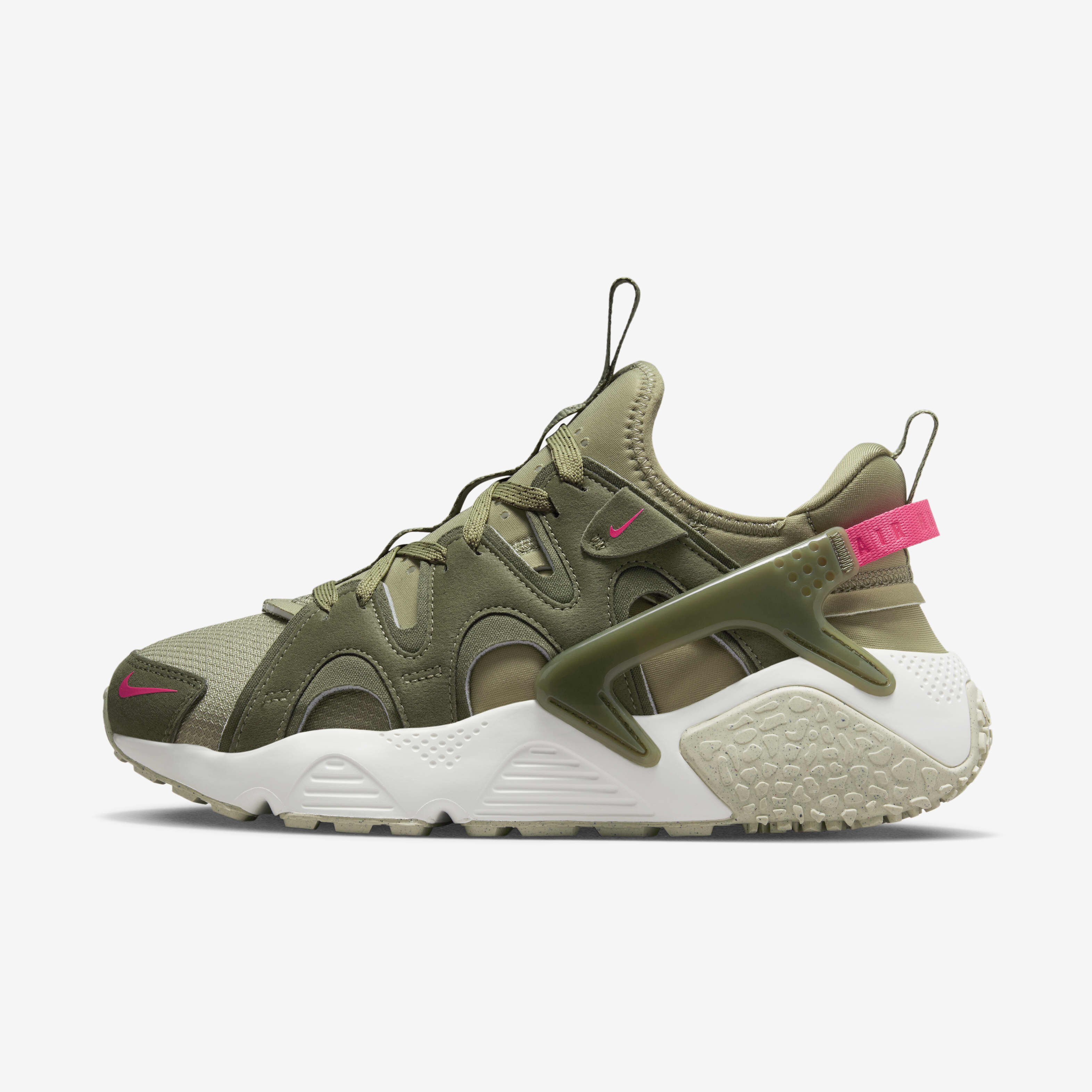 Buy Nike Air Huarache Craft Women s Shoes Medium Olive Neutral Olive Sail Hyper Pink Nike UAE Official
