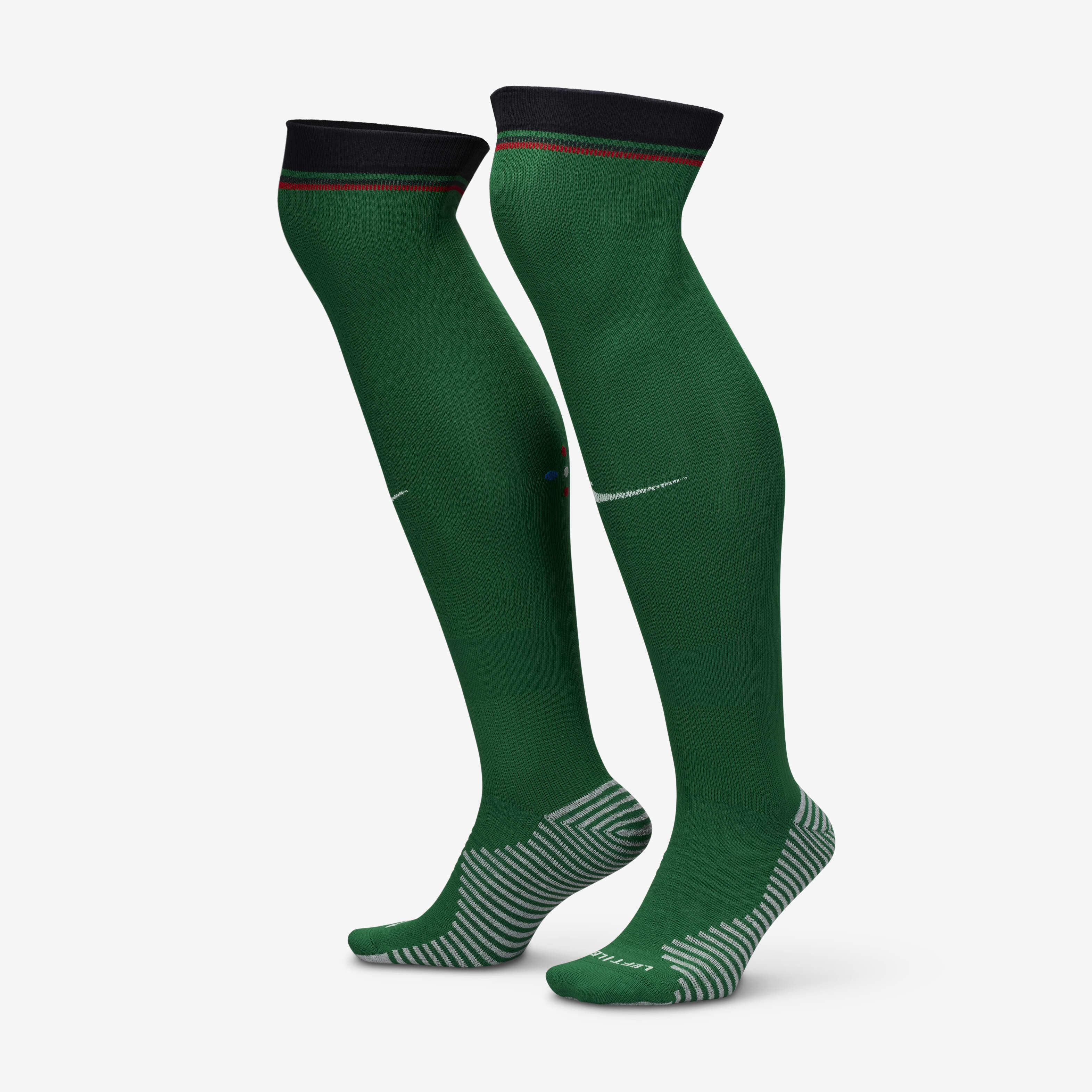 Buy Portugal Strike Home Nike Dri FIT Football Knee High Socks Pine Green Pitch Blue University Red Sail Nike UAE Official