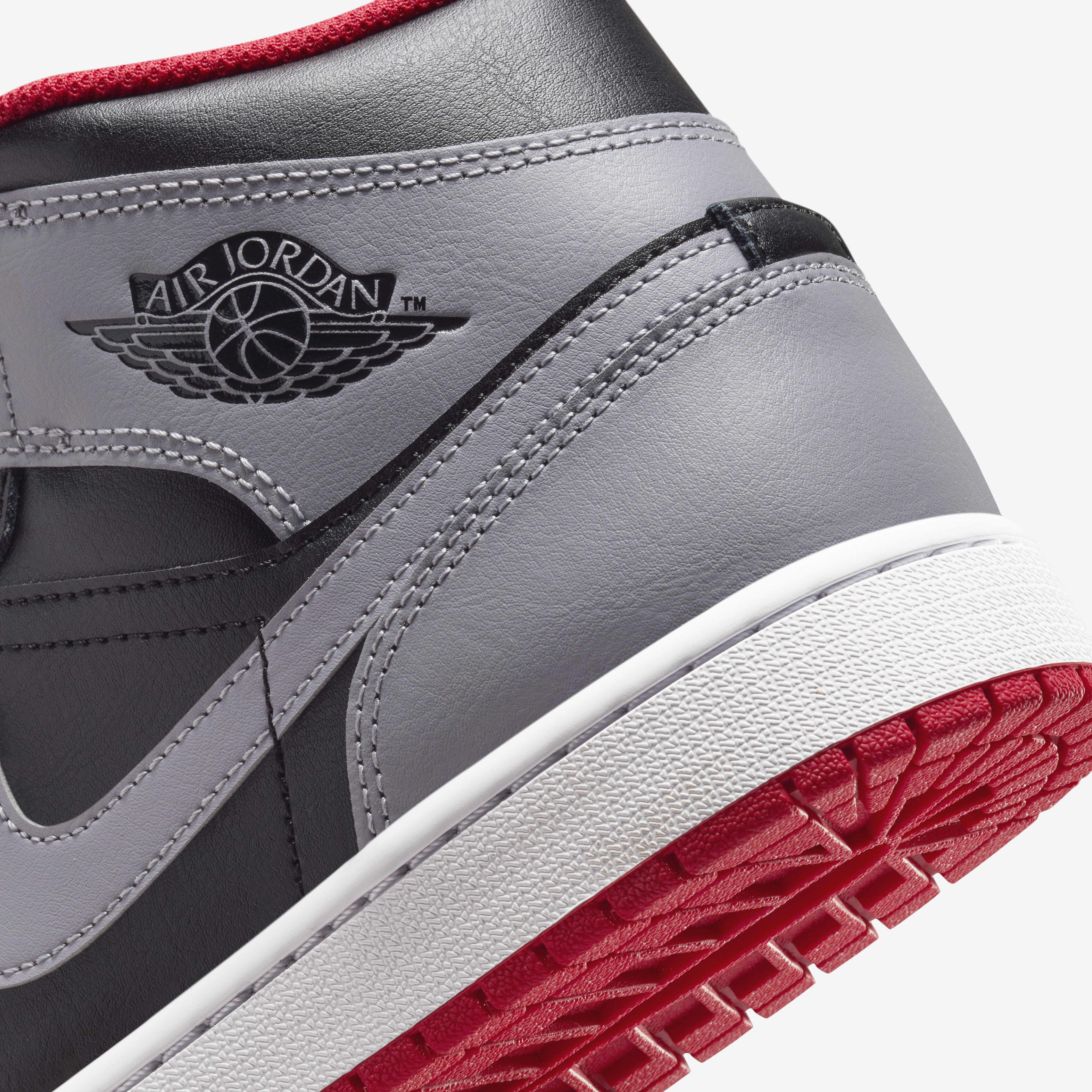 Air jordan 1 mid red and black sneakers cheap