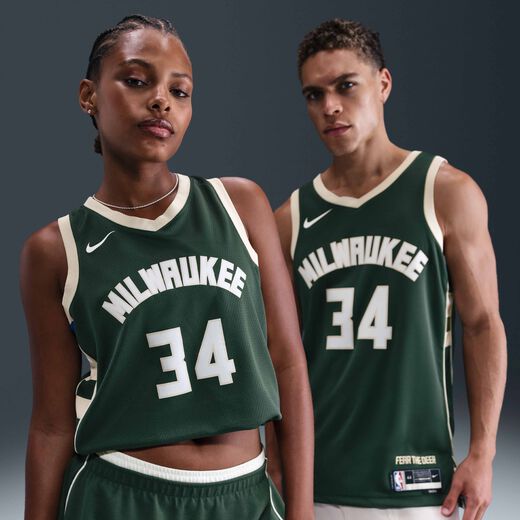 Jordan Hit The Court T Shirts & Tops-Nike, Milwaukee Bucks Icon Edition 2022/23, Men's Nike Dri-FIT NBA Swingman Jersey