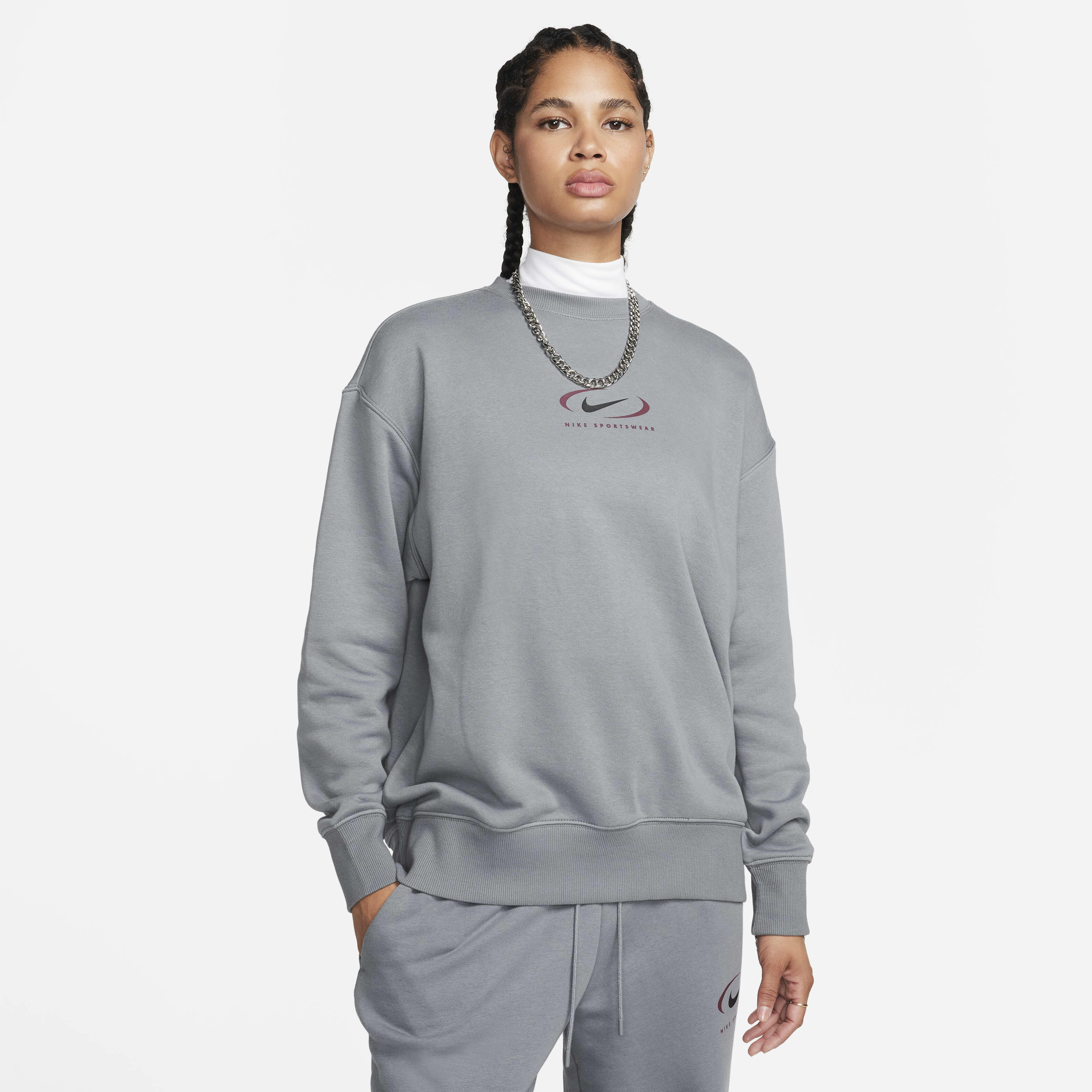 Buy Nike Sportswear Phoenix Fleece Women s Oversized Crew neck Sweatshirt Nike UAE Official