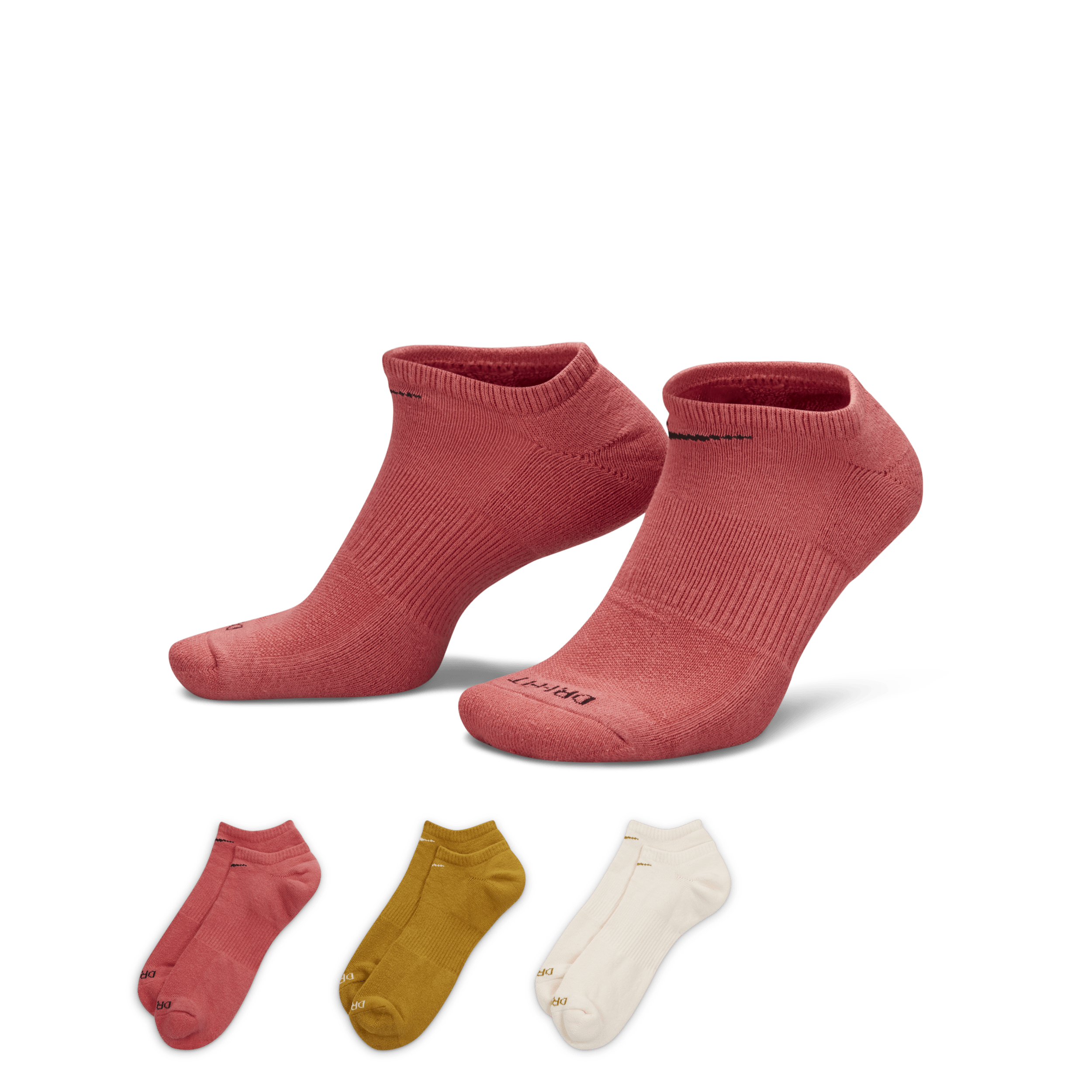 Shop Everyday Plus Cushion Training No Show Socks 3 Pairs Nike UAE