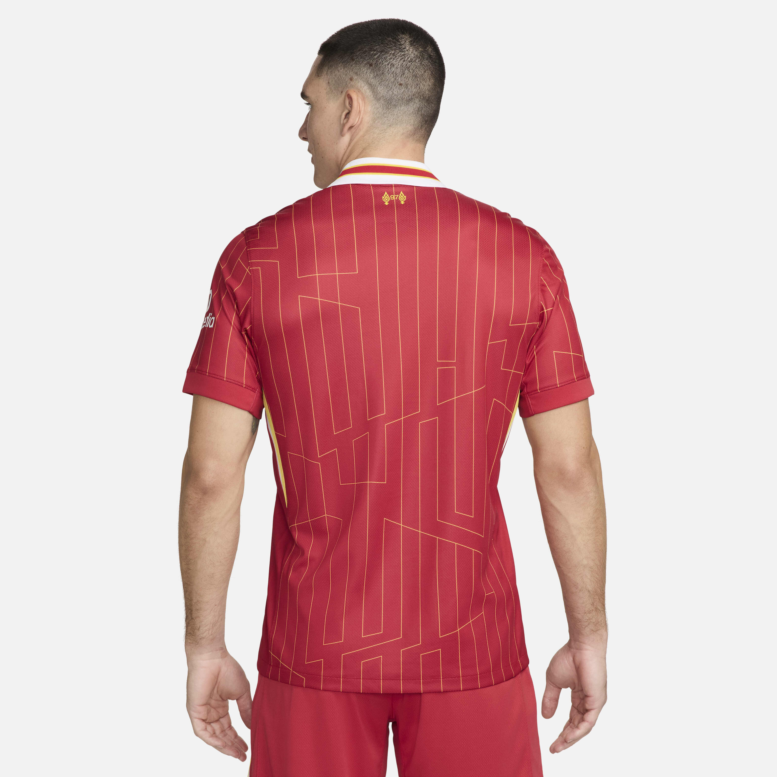 Buy Liverpool F.C. 2024/25 Stadium Home Men's Nike Dri-FIT Football Replica  Shirt - Gym Red/White/Chrome Yellow | Nike UAE Official