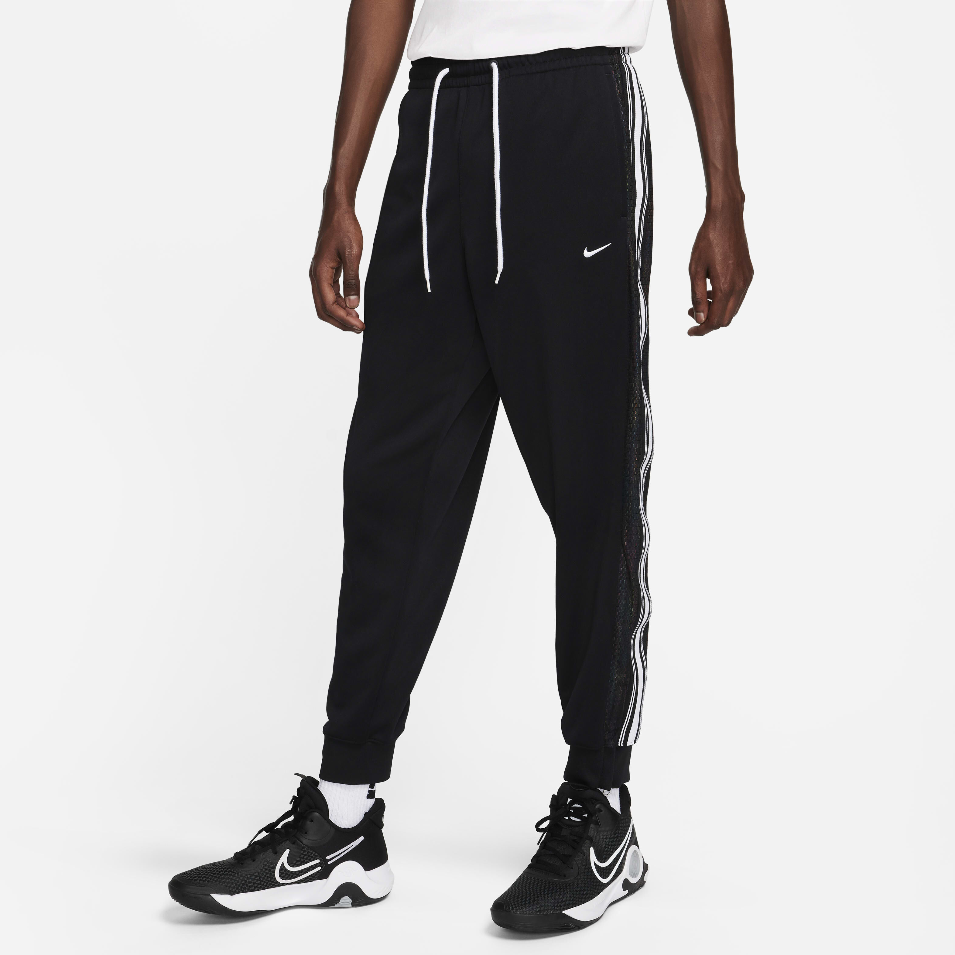 Black and white nike bottoms best sale