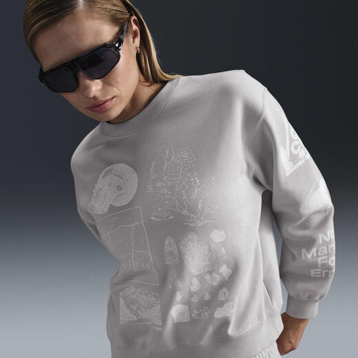 Hoodies & Sweatshirts-Nike, Nike ACG 'Tuff Fleece', Women's Therma-FIT Repel Crew-Neck Sweatshirt