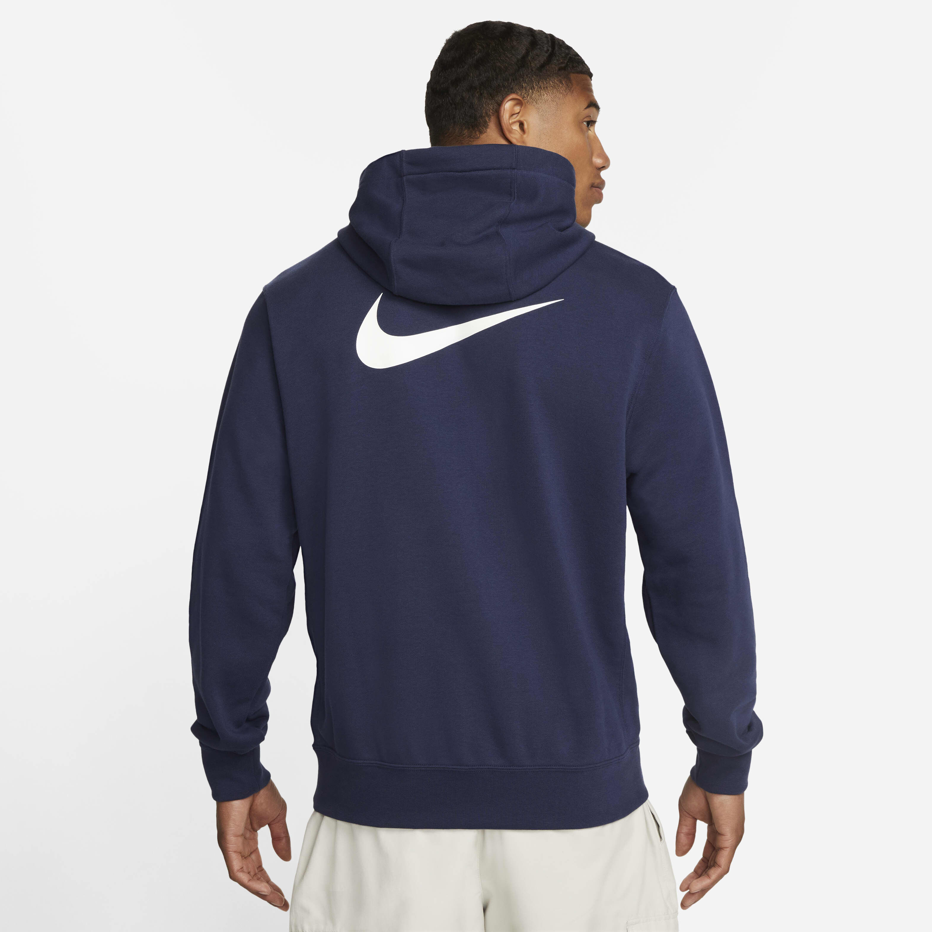 Navy blue and white nike hoodie shop