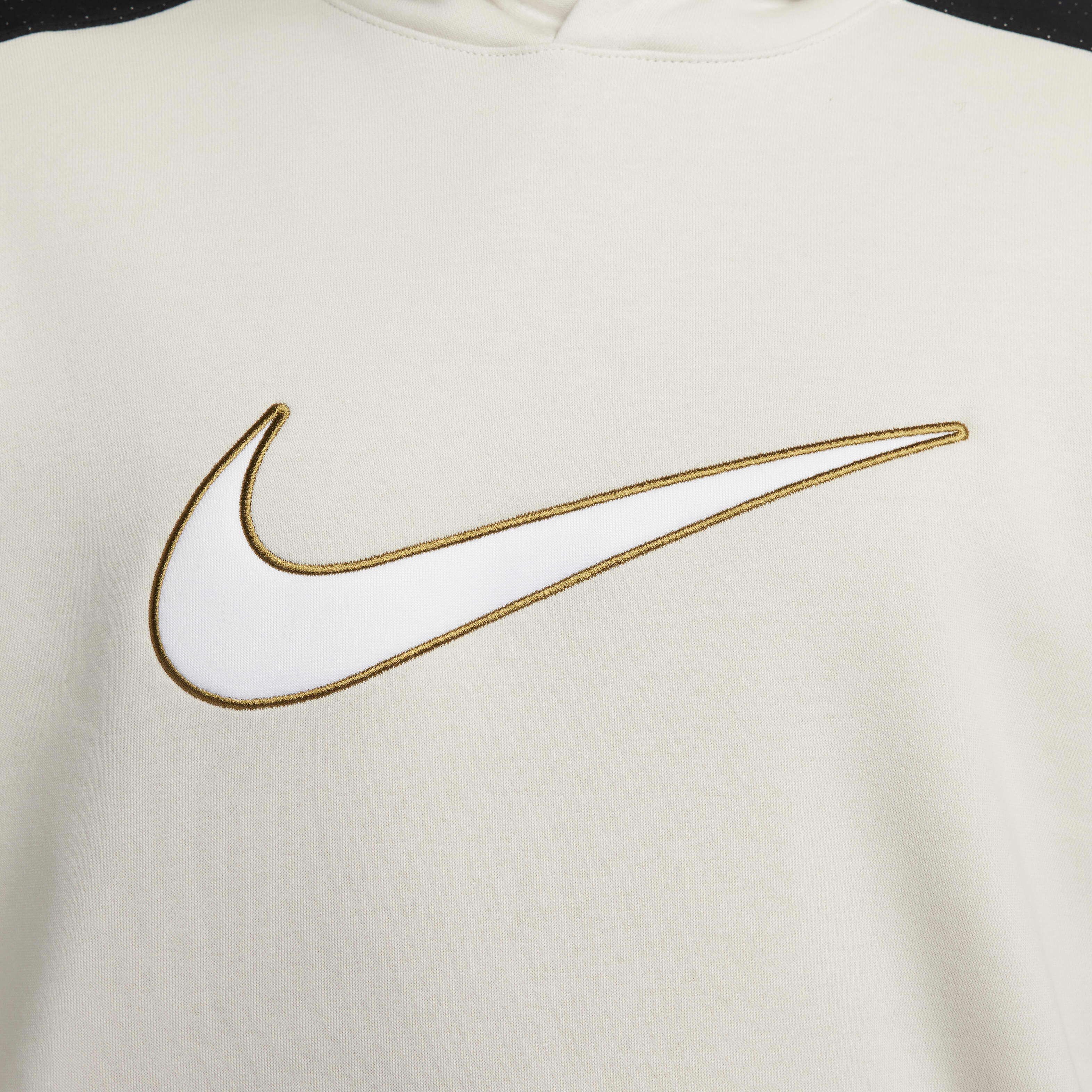 white and gold nike sweatshirt
