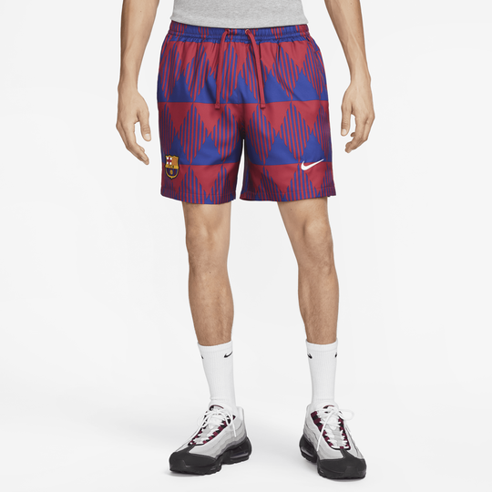 Shop F.C. Barcelona Flow Men s Nike Graphic Football Shorts Nike UAE