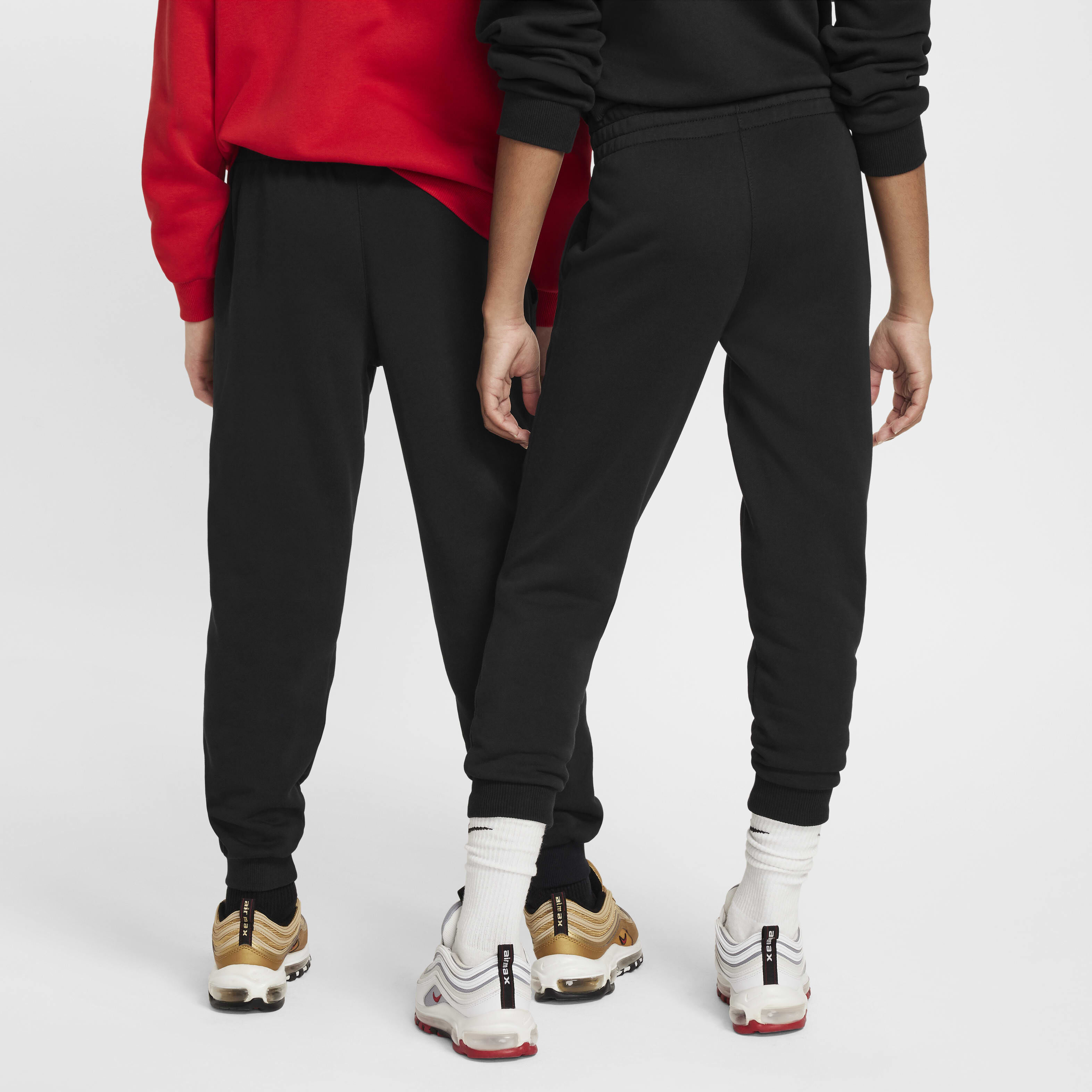 Nike club fleece black joggers clearance