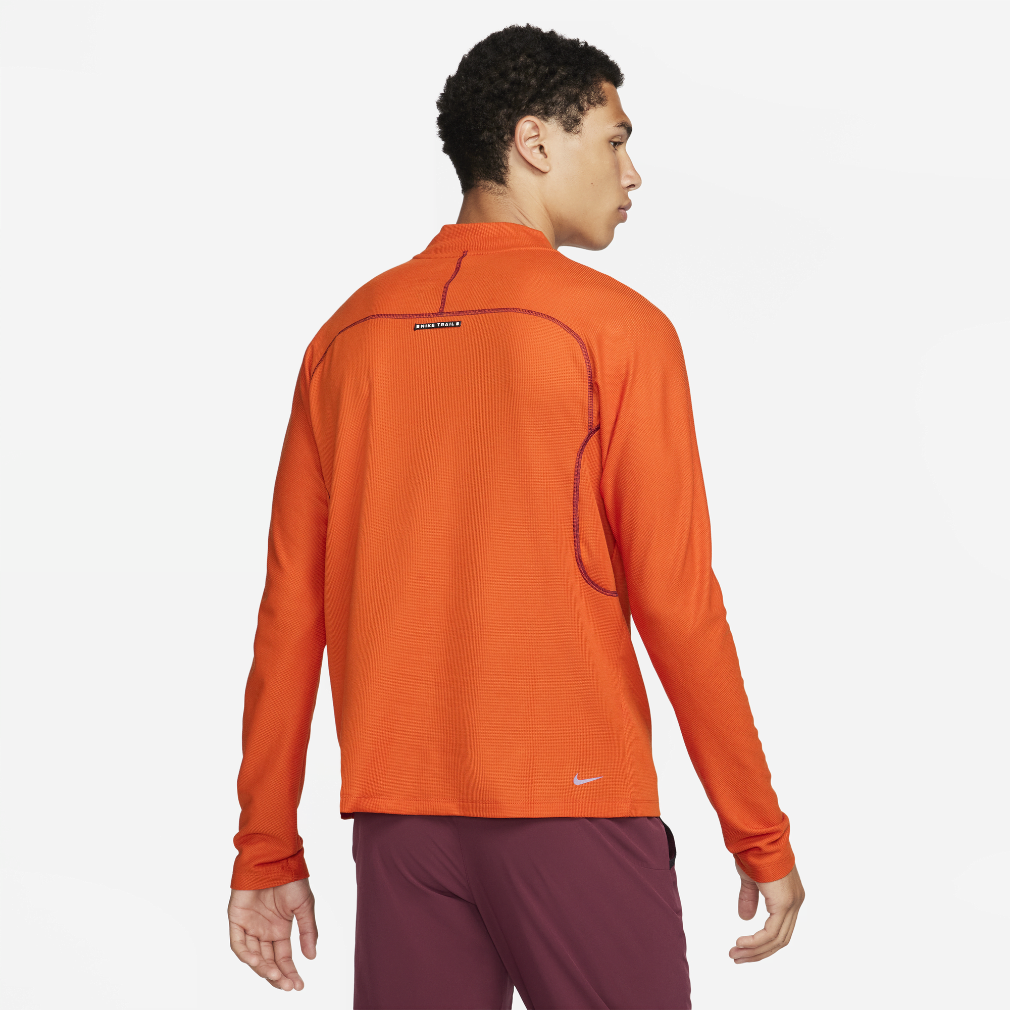 Orange nike shop running top