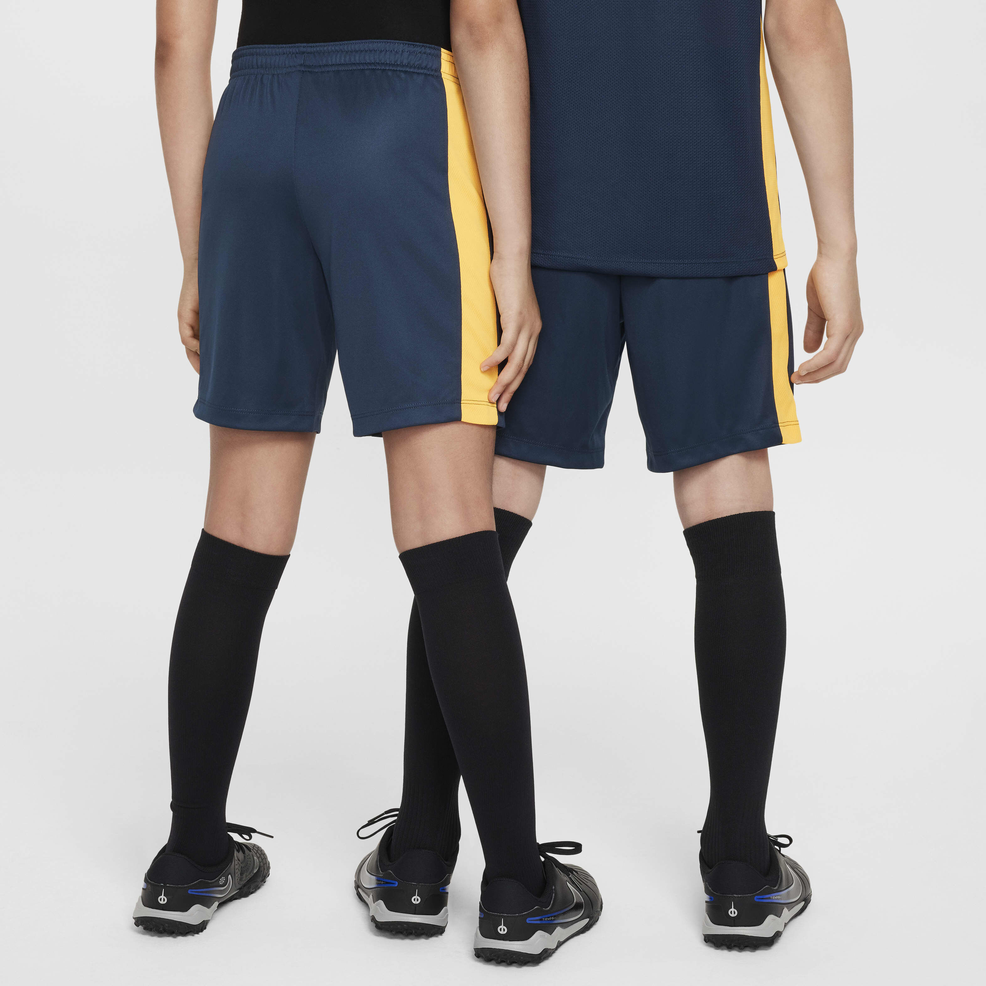 Buy Kylian Mbappe Older Kids Dri FIT Academy Football Shorts Armoury Navy Laser Orange Nike UAE Official