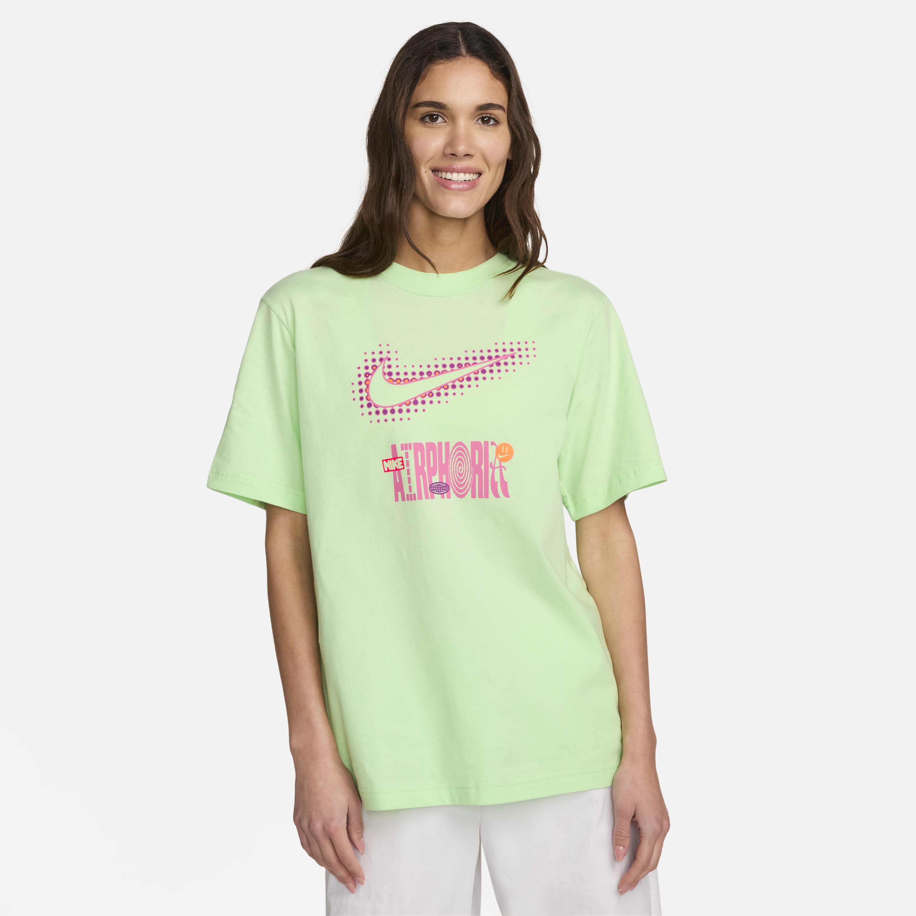 Neon green nike shirt women's discount