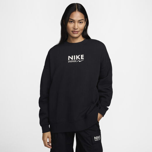Hoodies & Sweatshirts-Nike, Nike Sportswear, Women's Oversized Fleece Crew-Neck Sweatshirt