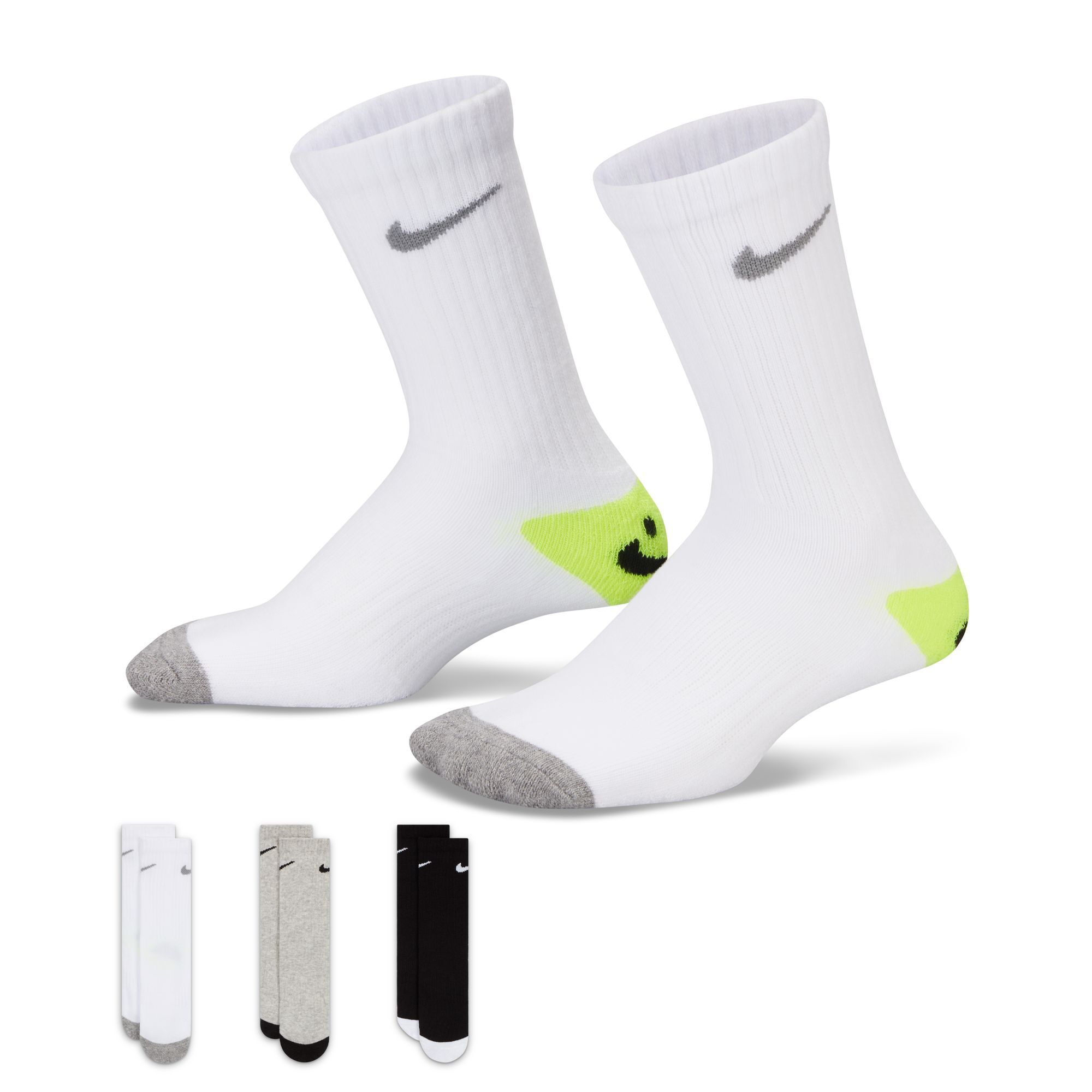 Buy Nike Smiley Crew Socks 6 Pairs Little Kids Dri FIT Socks Nike UAE Official