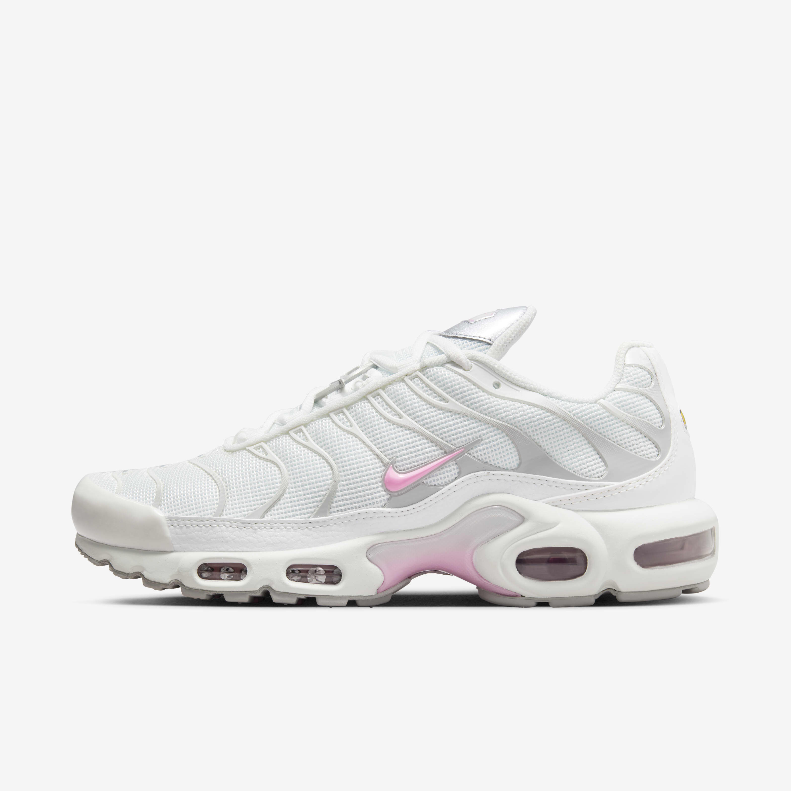 Buy Nike Air Max Plus Women s Shoes Summit White Grey Fog Metallic Silver Pink Rise Nike UAE Official