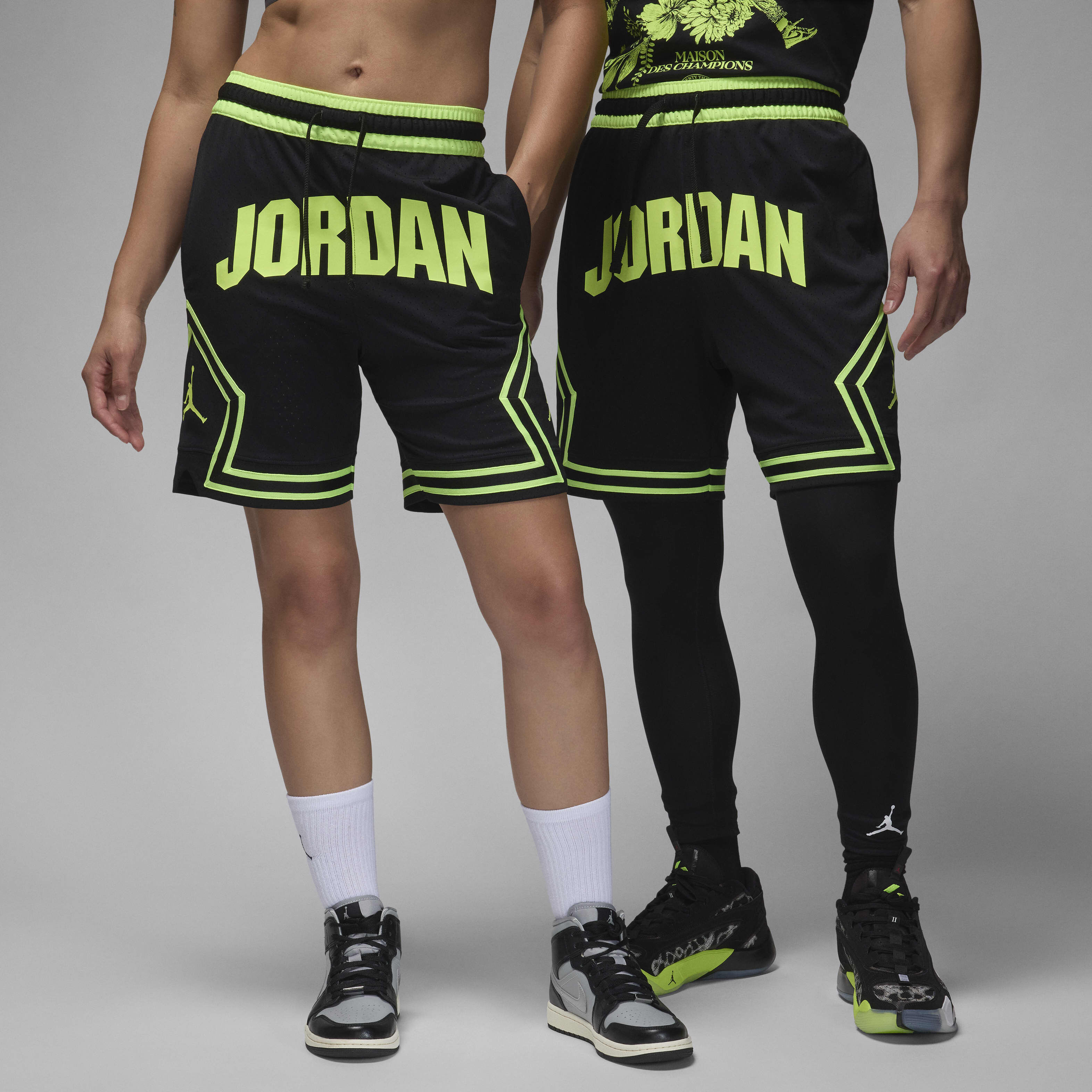 Neon jordan shorts deals