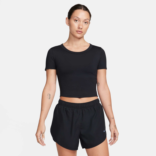 What If You Can - Yoga-Nike, Nike One Fitted, Women's Dri-FIT Short-Sleeve Cropped Top