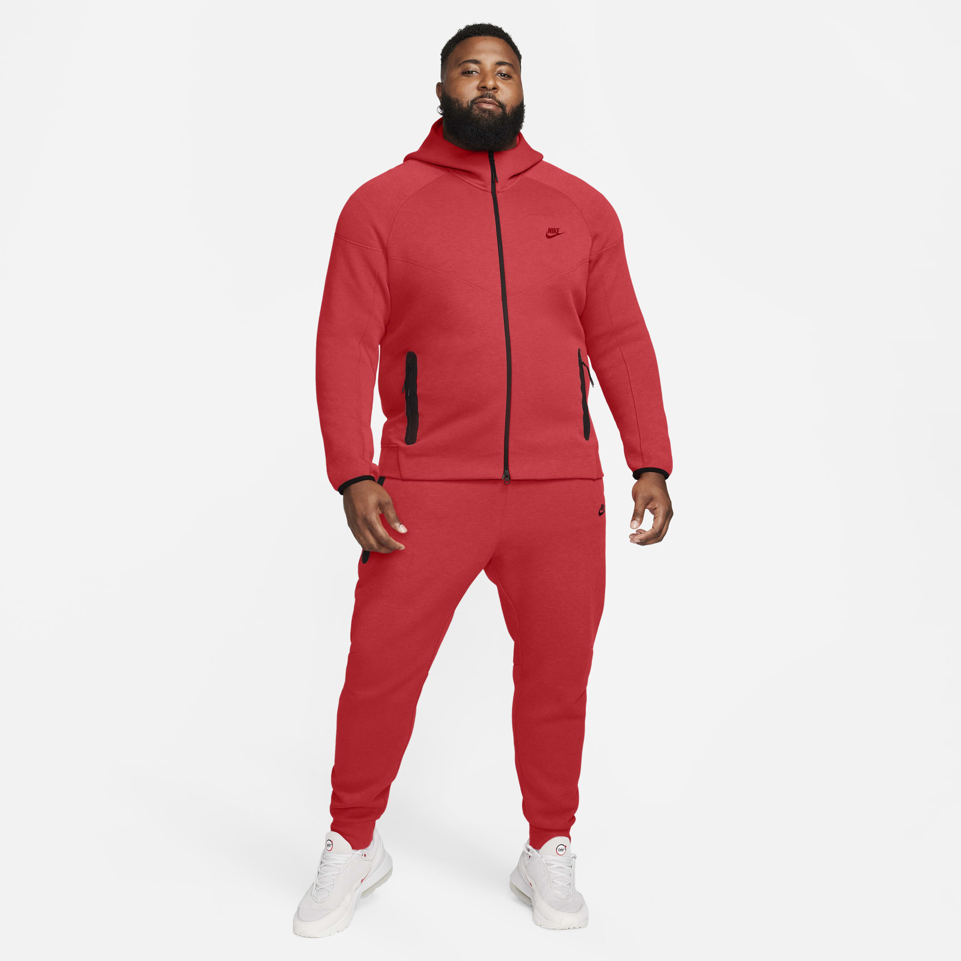 Mens red nike tracksuit clearance