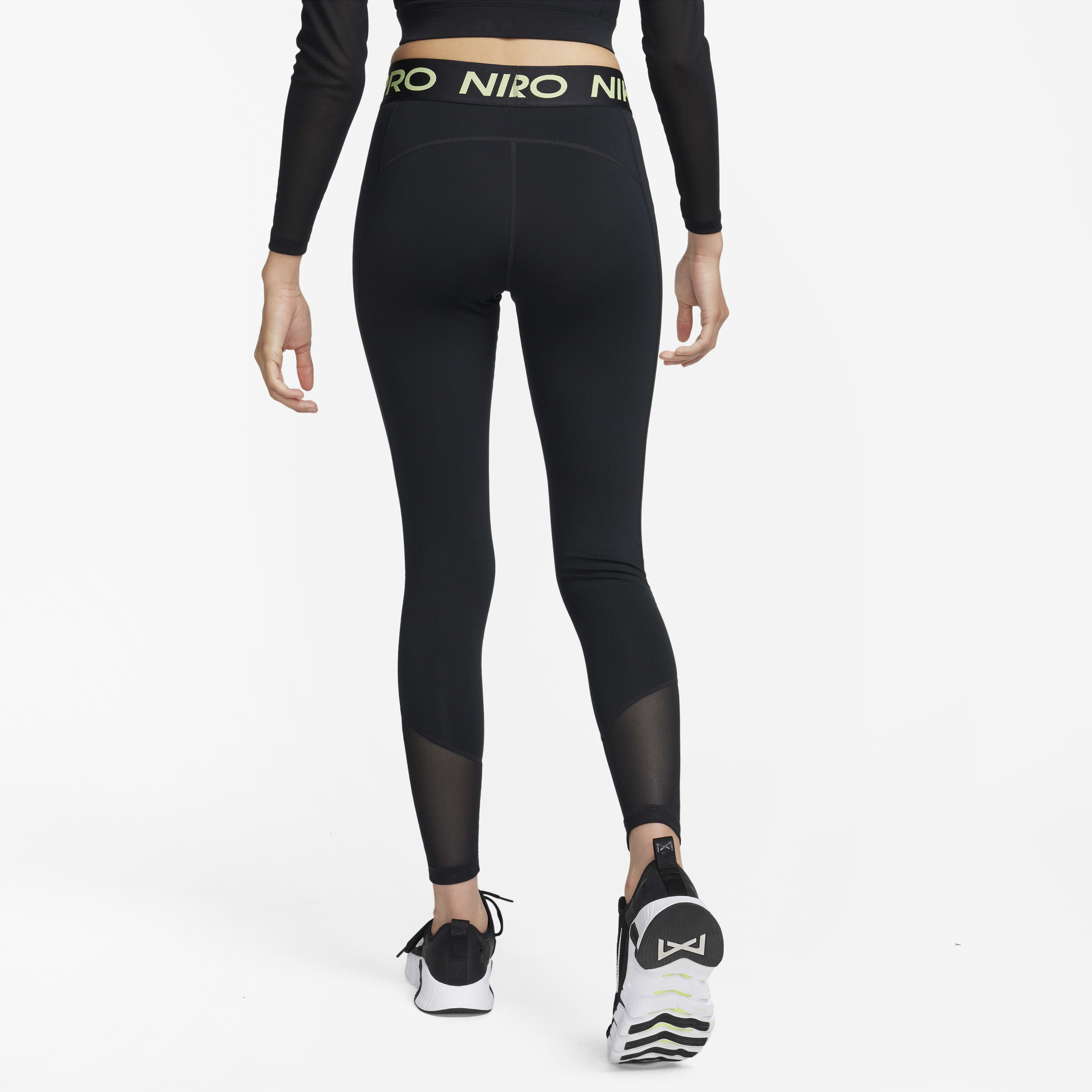 Buy Nike Pro Women s Mid Rise Full Length Leggings Nike UAE Official
