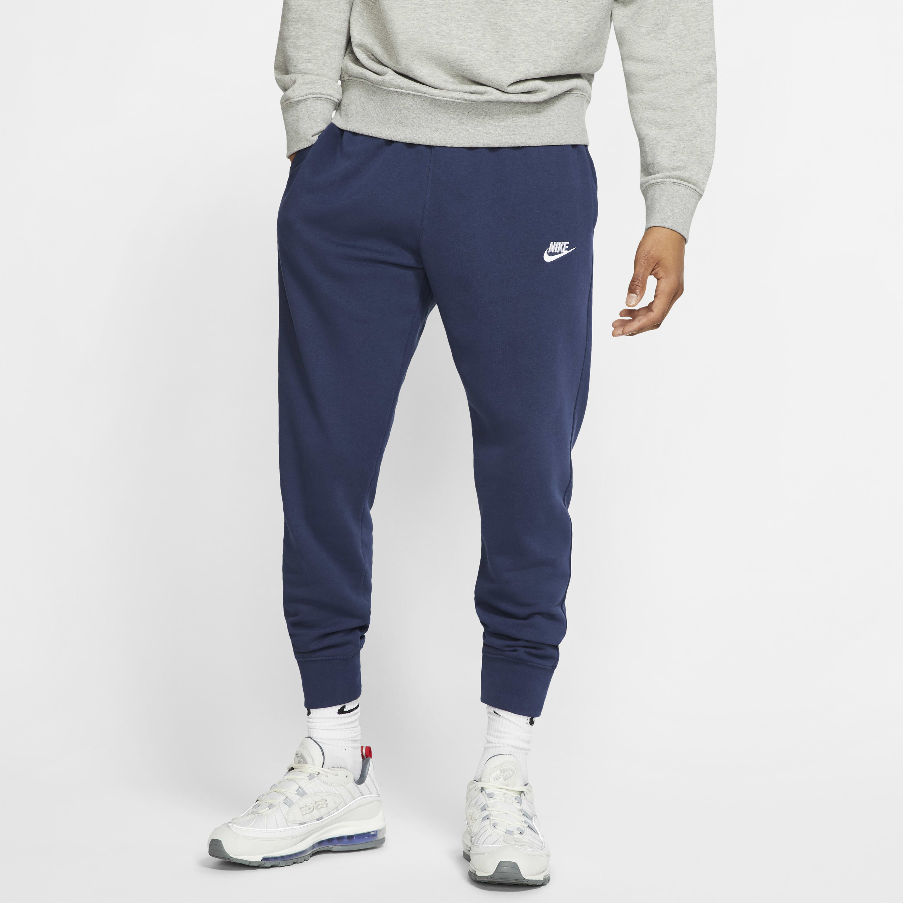 Grey and blue nike joggers sale