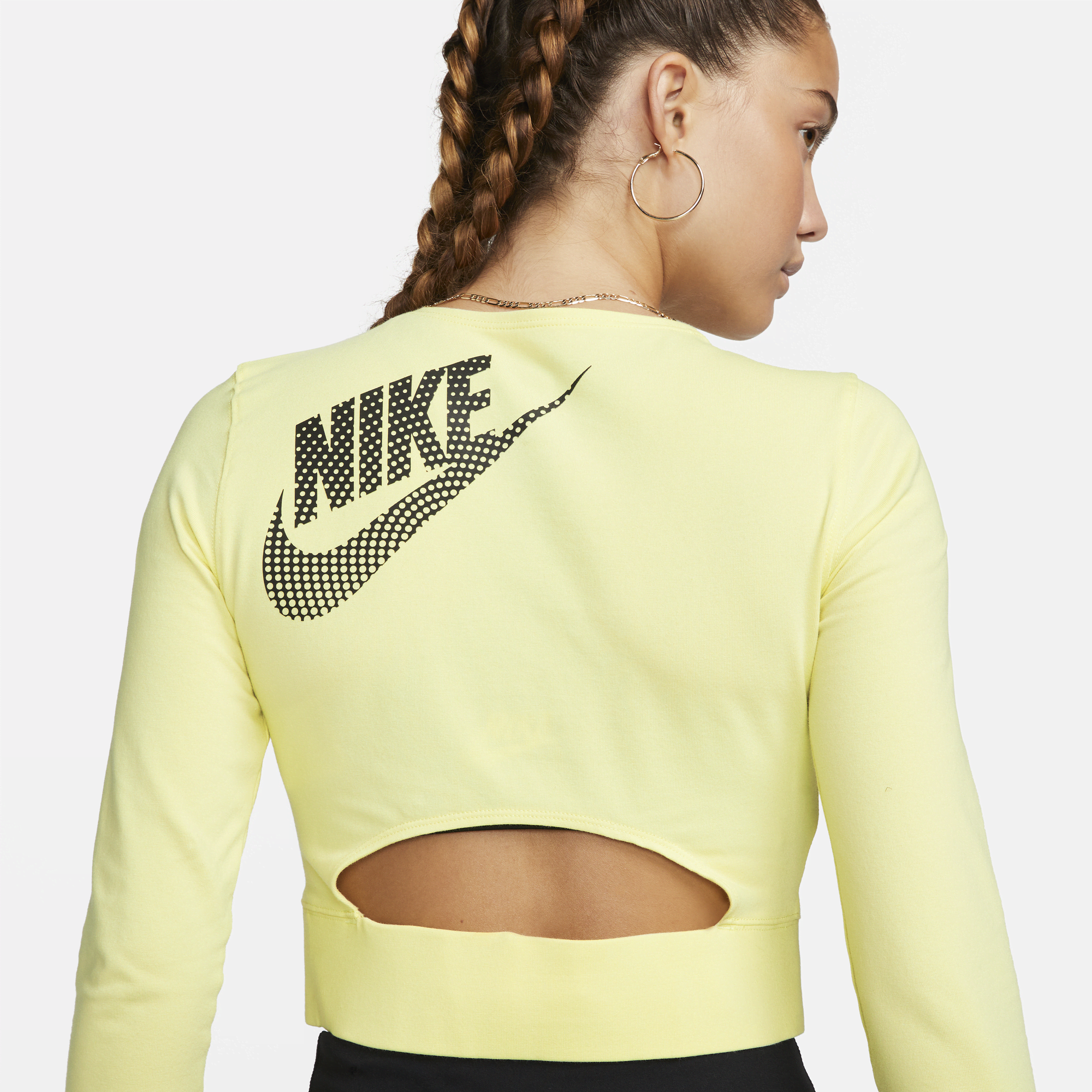 Shop Sportswear Women s Long Sleeve Dance Crop Top Nike UAE