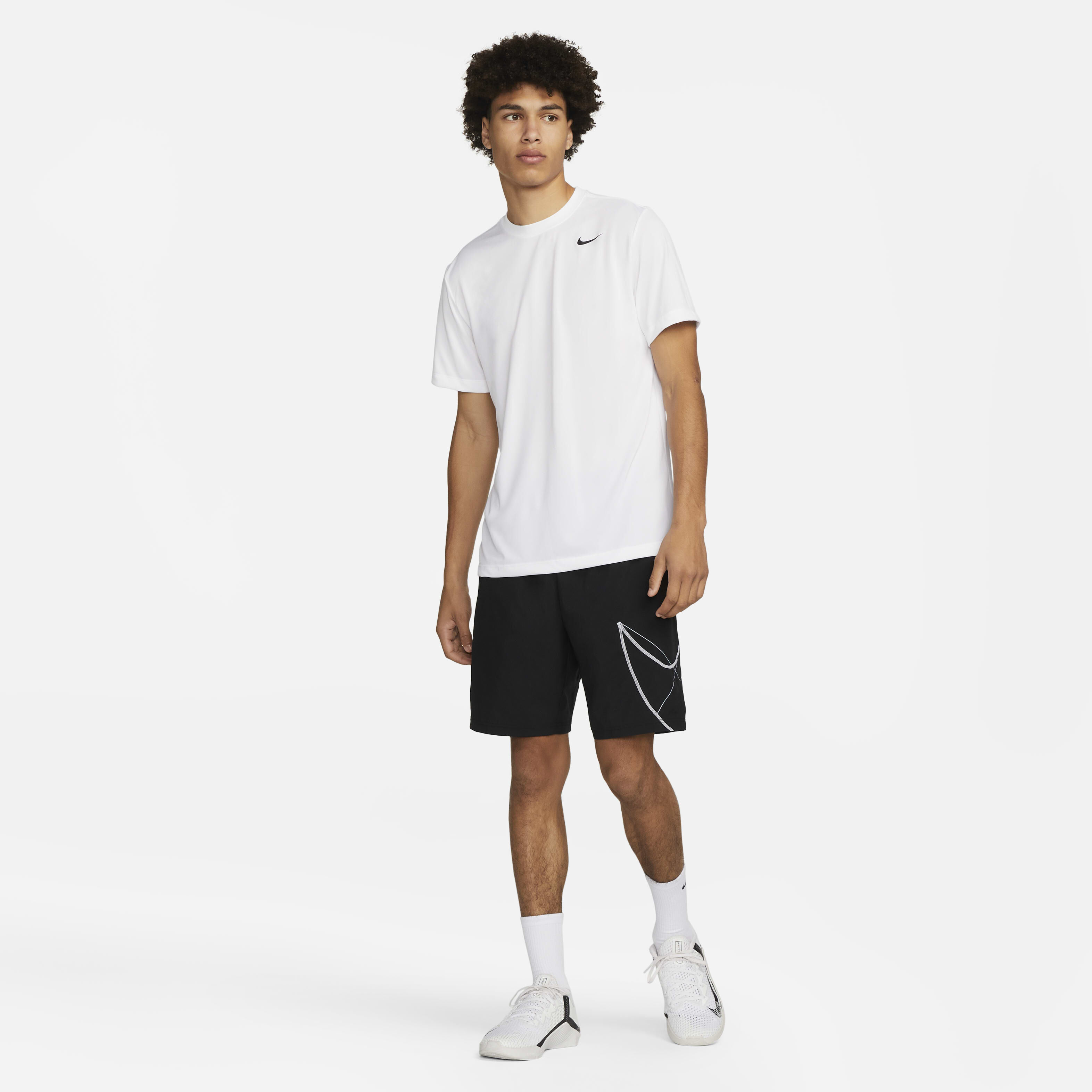 ★★Nike★★ Dry Fit Fitness T-Shirt M White Black DX0990100 Buy Nike Dri-FIT Legend Men's Fitness T-Shirt - White/Black