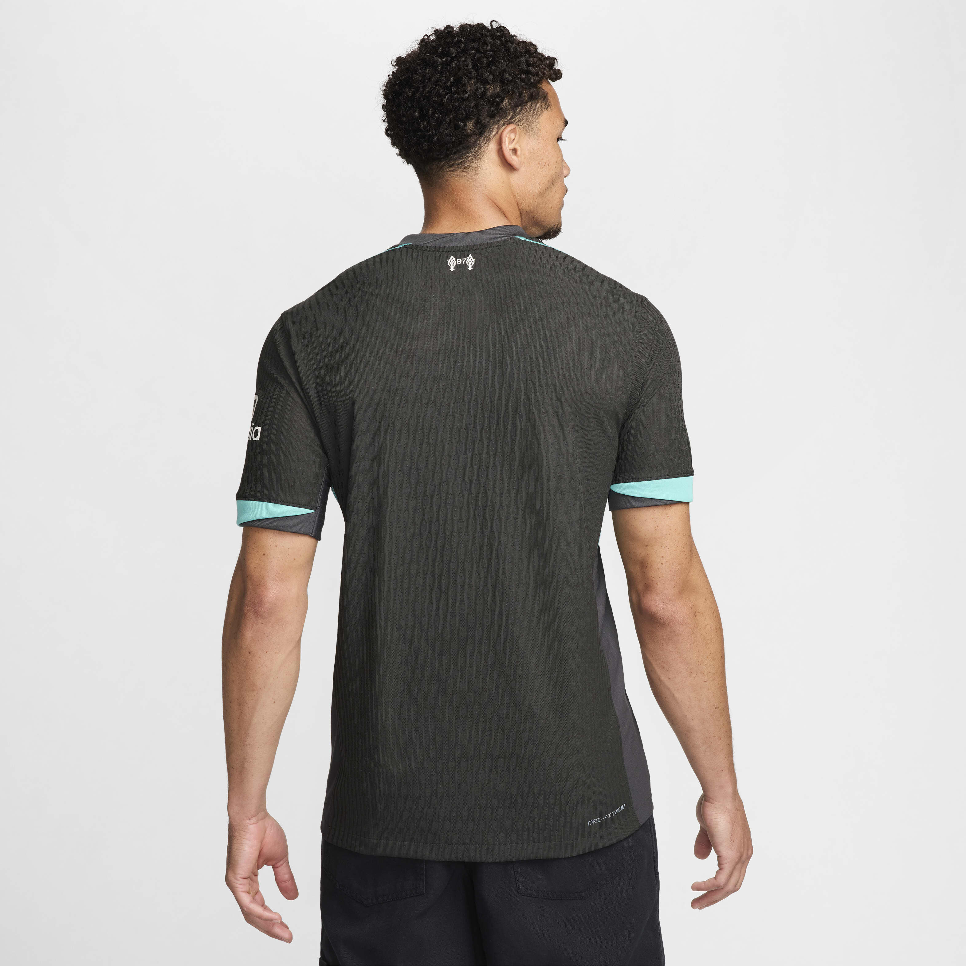 Liverpool Nike DRI-FIT シャツ 黒/緑 Nike Liverpool 24/25 Kids Dri-FIT Stadium SS Away Shirt