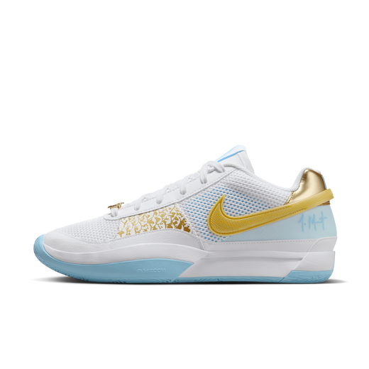 Basketball shoes blue best sale and gold