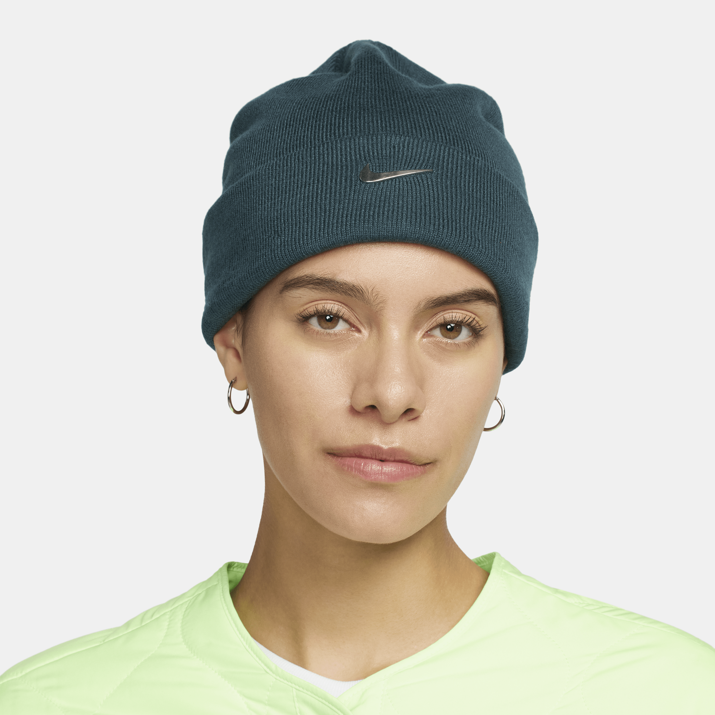 Shop Peak Standard Cuff Metal Swoosh Beanie Nike UAE