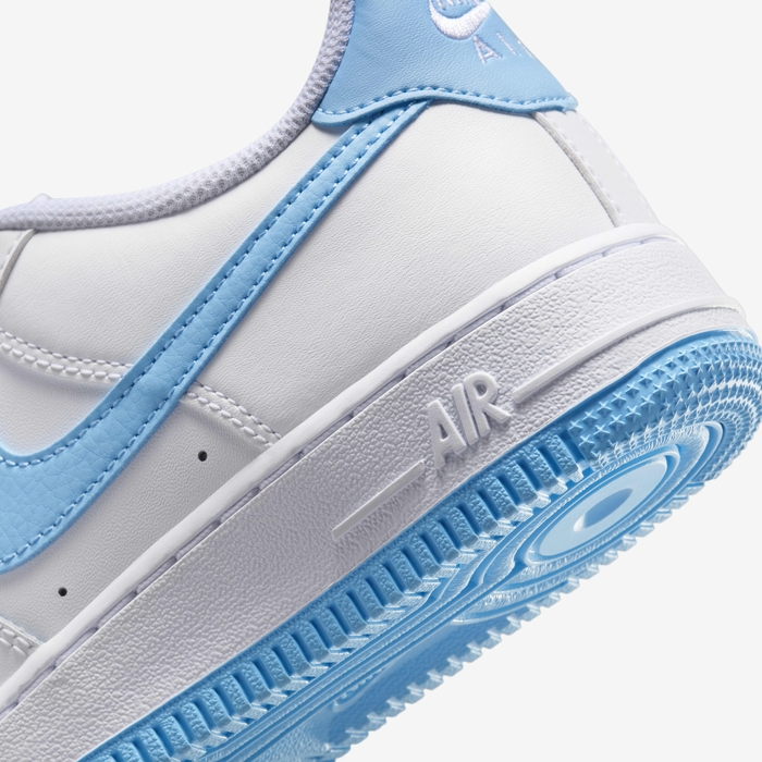 Buy Nike Air Force Older Kids' Shoes White/White/Aquarius Blue