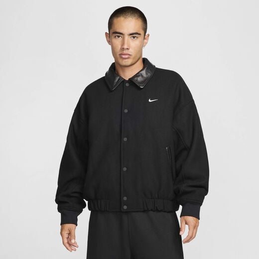 Lifestyle Jackets & Gilets-Nike, Nike Solo Swoosh, Men's Wool Varsity Jacket