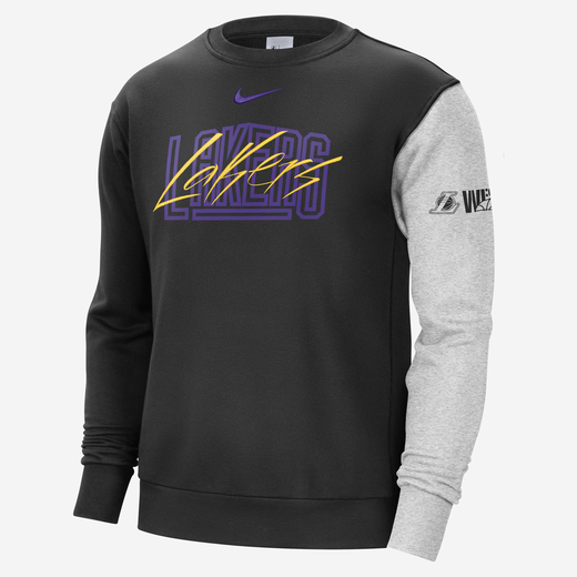 Hoodies & Sweatshirts-Nike, Los Angeles Lakers Courtside, Men's Nike NBA Fleece Sweatshirt