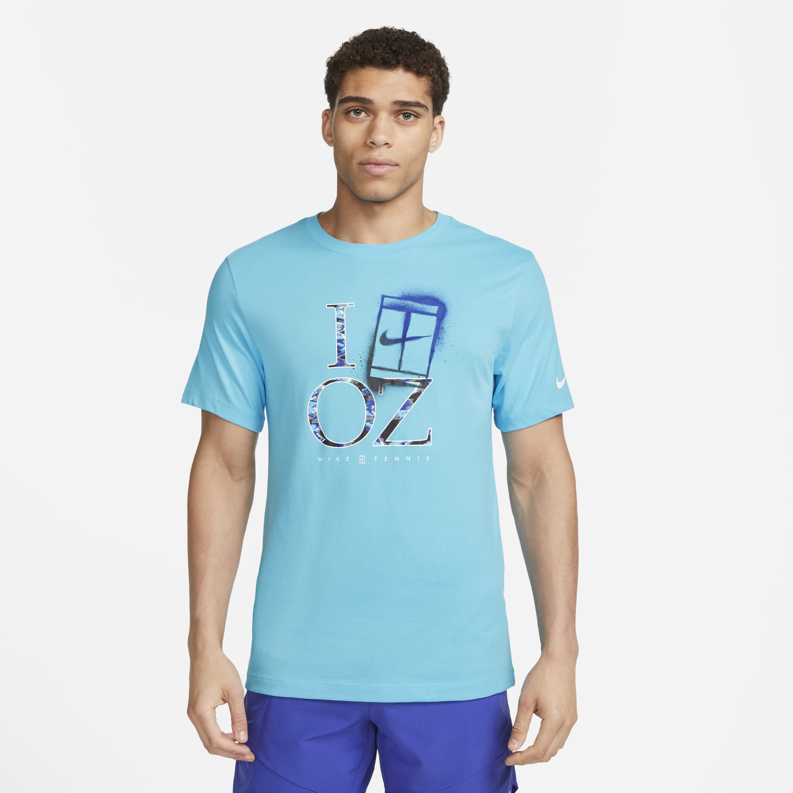 Buy NikeCourt Dri-FIT Men's Tennis T-Shirt - Baltic Blue