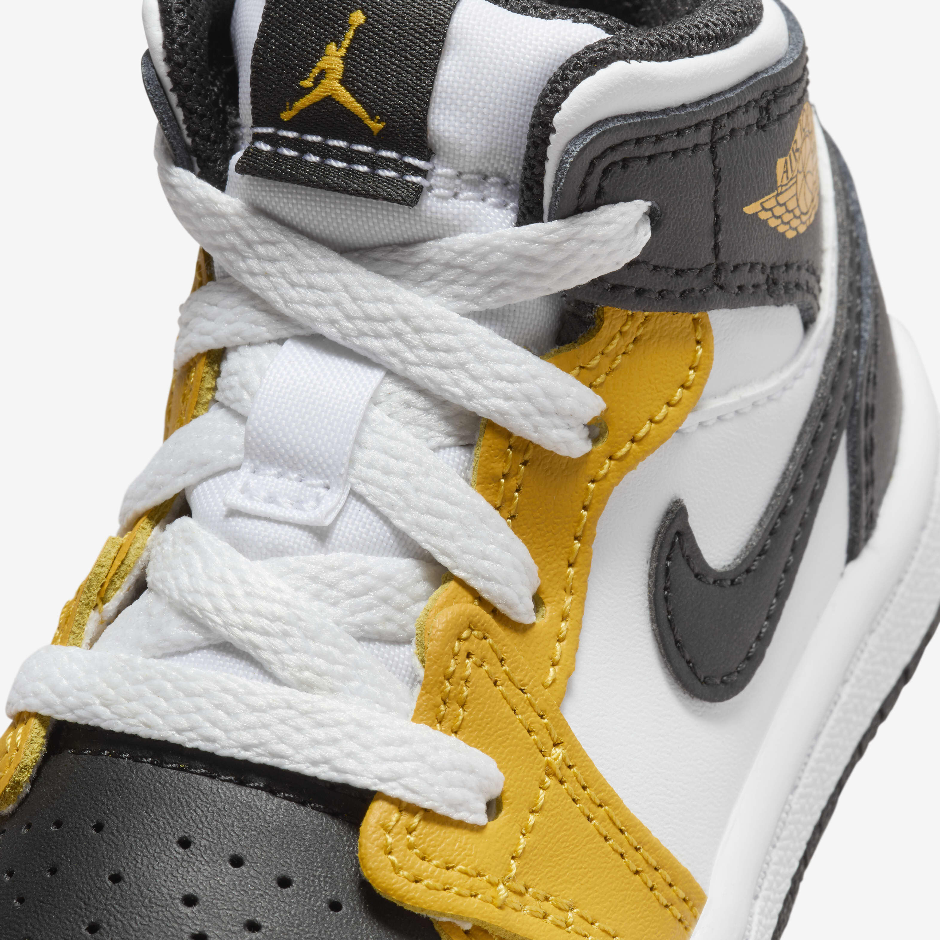 Yellow and black jordans toddler top