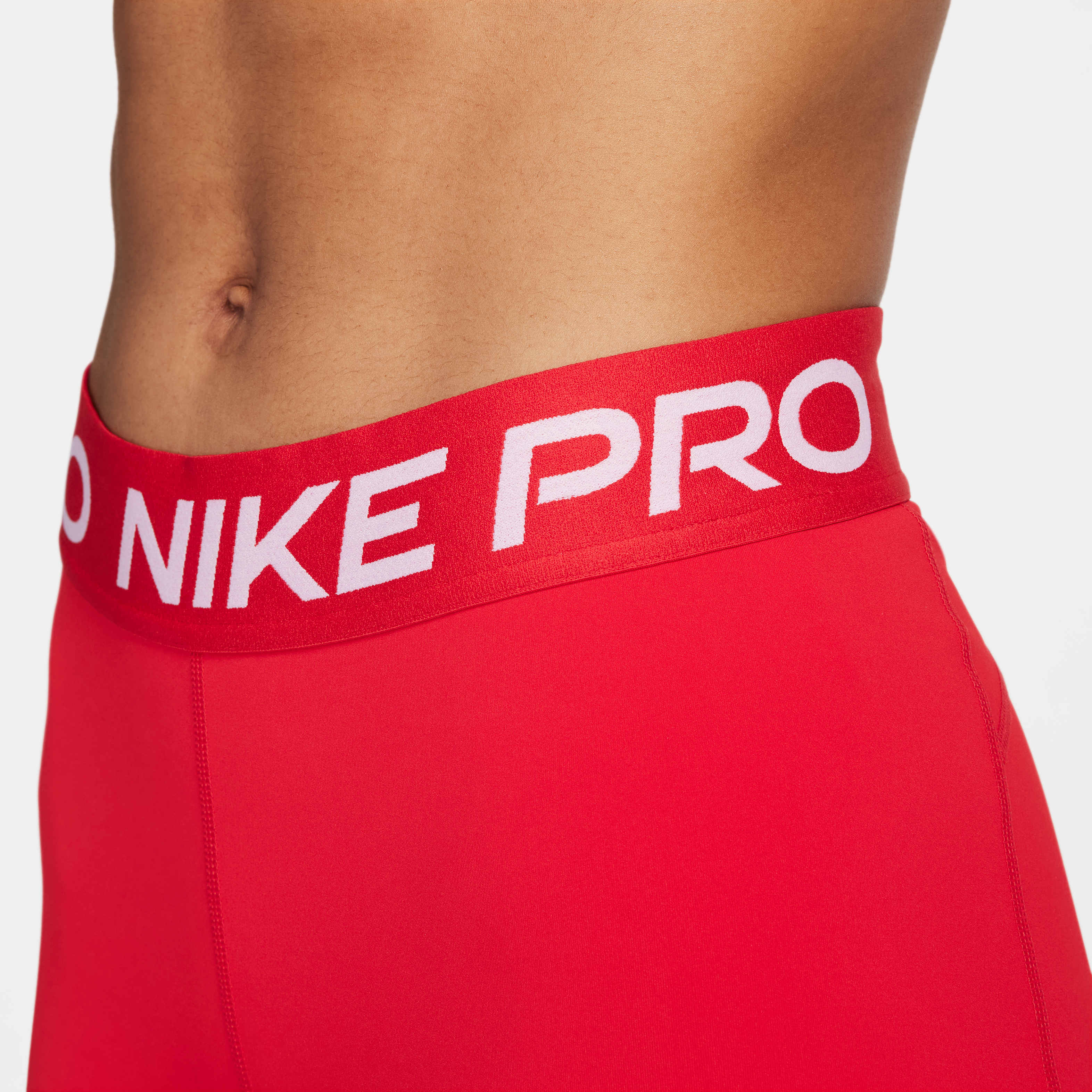 nike pro training 3 inch shorts in red
