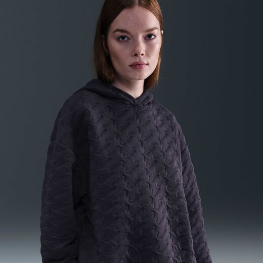 Phoenix Fleece Trend-Nike, Nike Sportswear Phoenix Fleece, Women's Loose Jacquard Pullover Hoodie