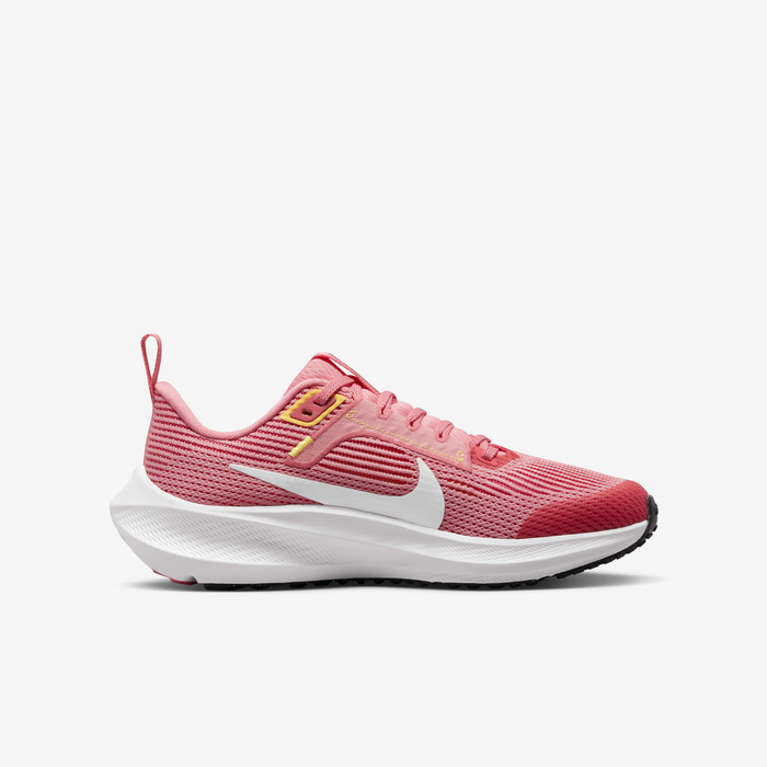 Youth Pegasus 40 Running Shoe- Coral Chalk/White/Citron Pulse