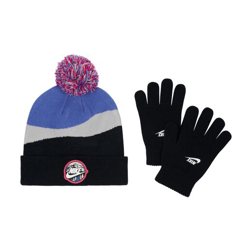 Kids' Tracksuits-Nike, Nike Snow Day Beanie and Gloves Set, Little Kids 2-Piece Hat Set