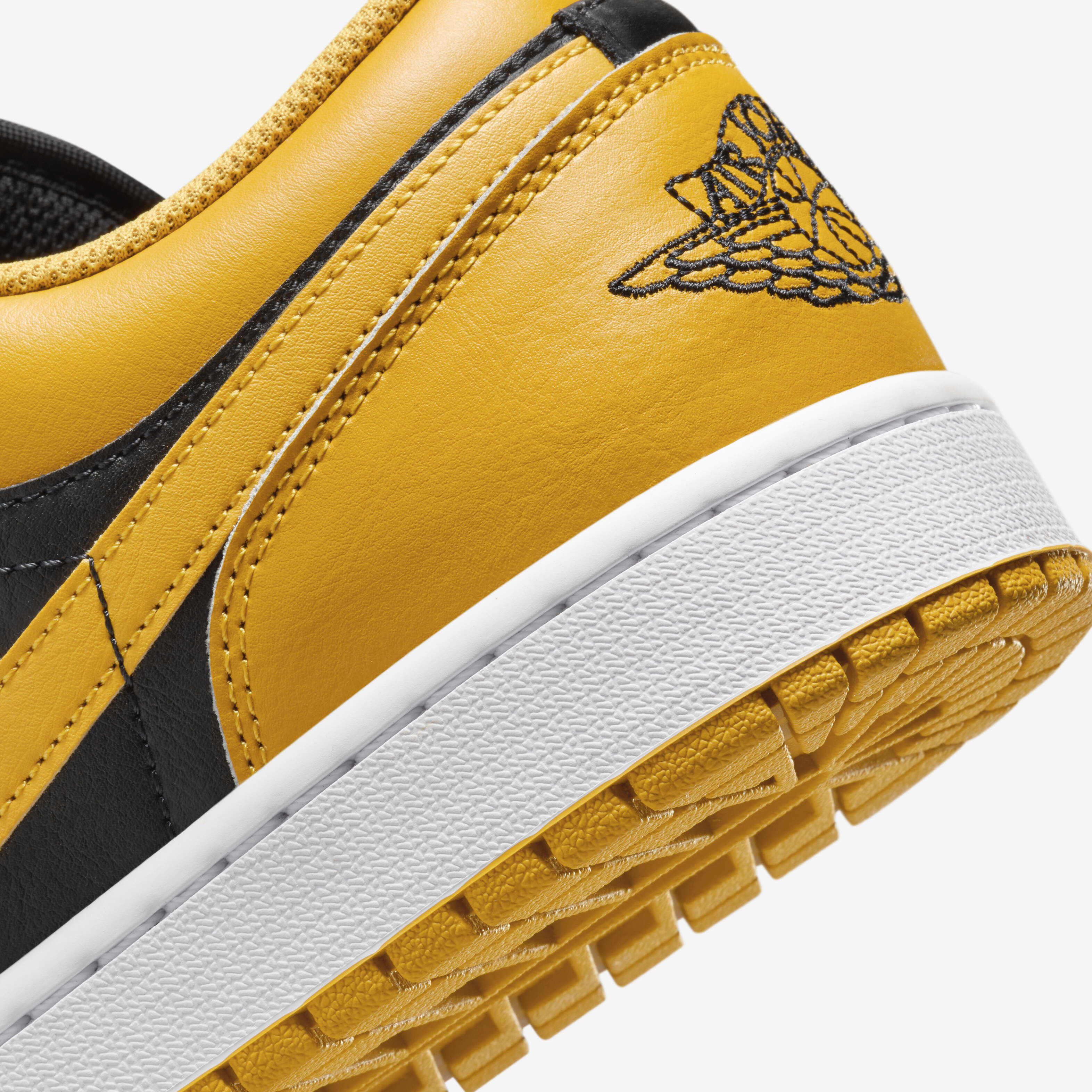 Buy Air Jordan 1 Low Men s Shoes Black White Yellow Ochre Nike UAE Official