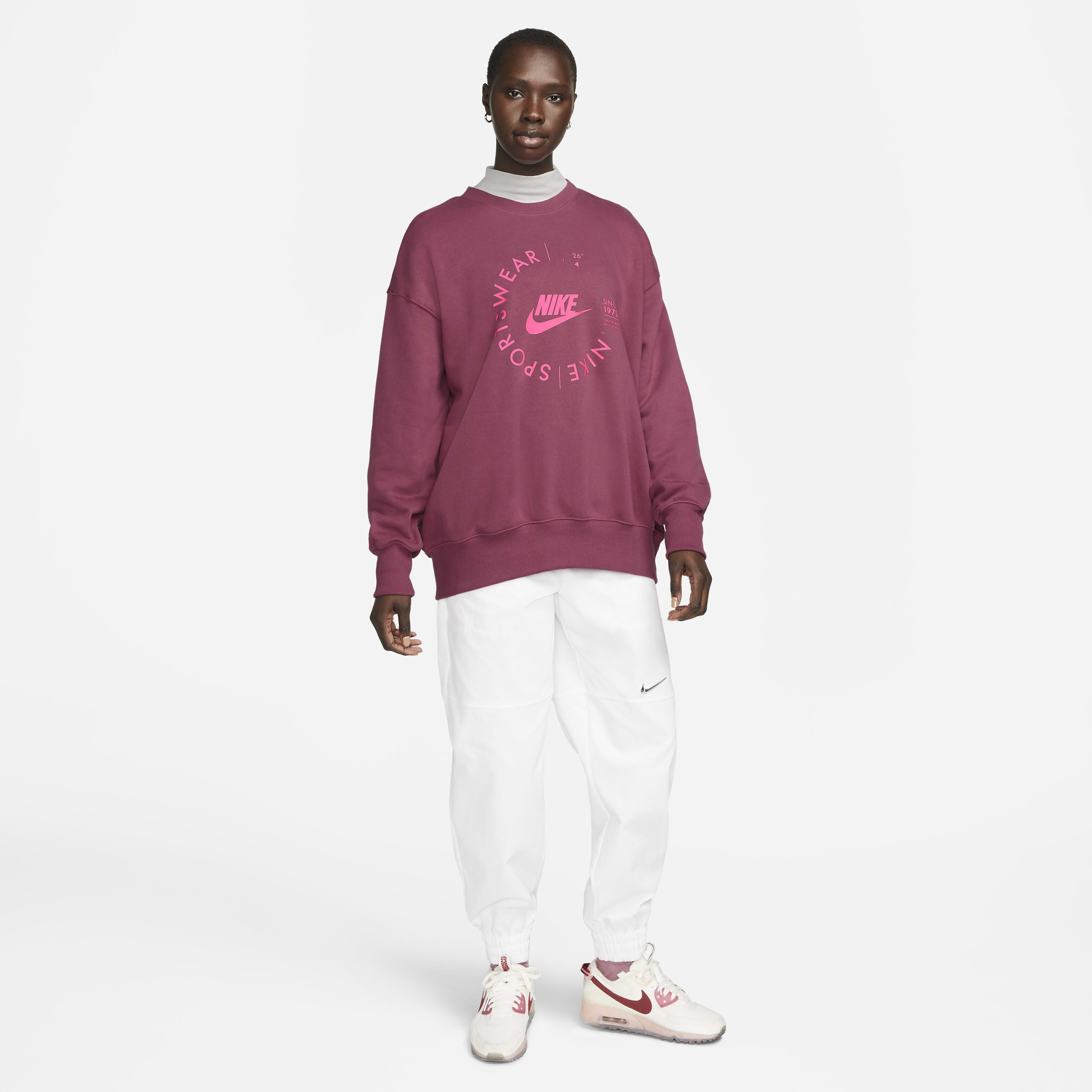 Buy Nike Sportswear Women s Oversized Sports Utility Crew Neck Sweatshirt Nike UAE Official