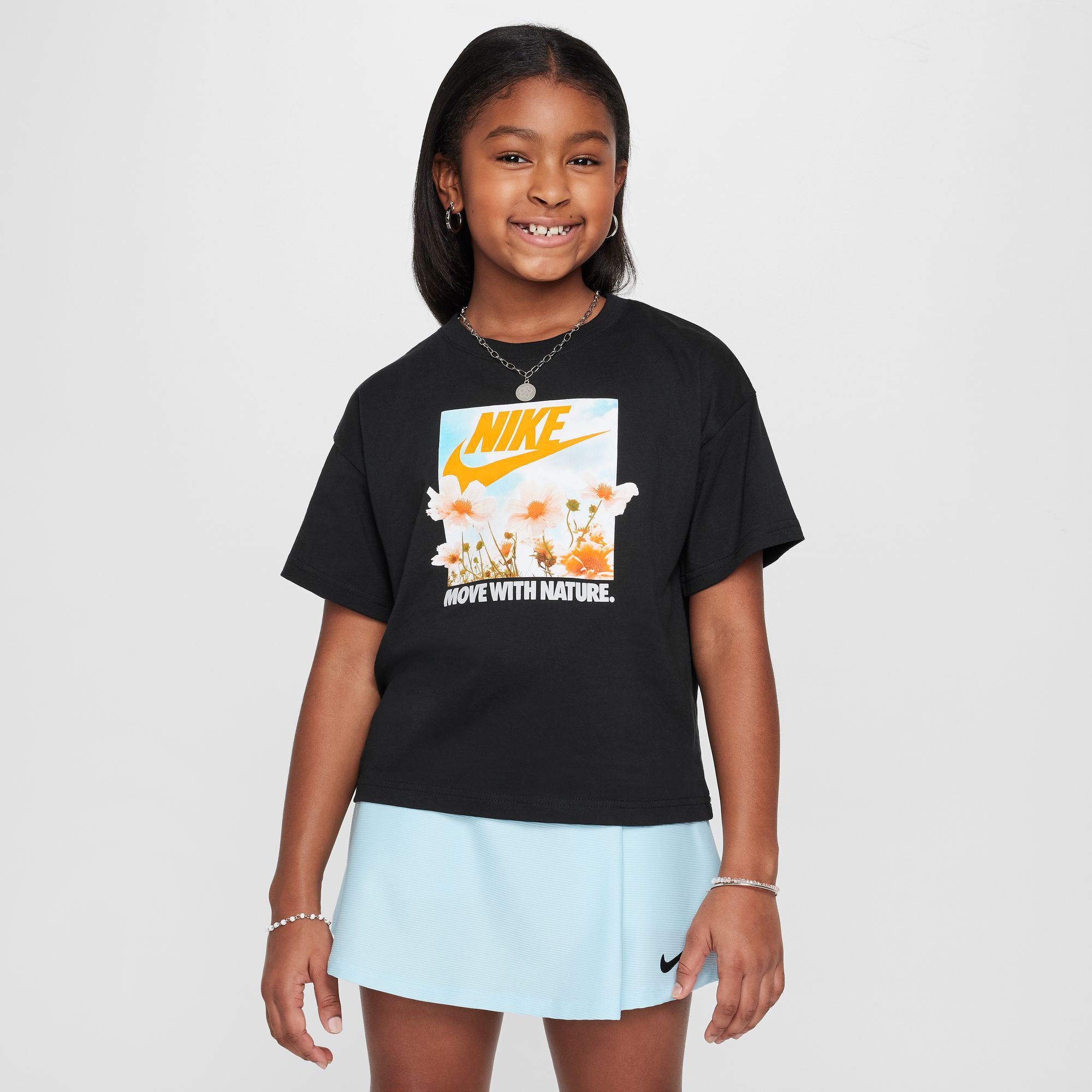 Buy Nike Sportswear Older Kids Girls T Shirt Black Nike UAE Official