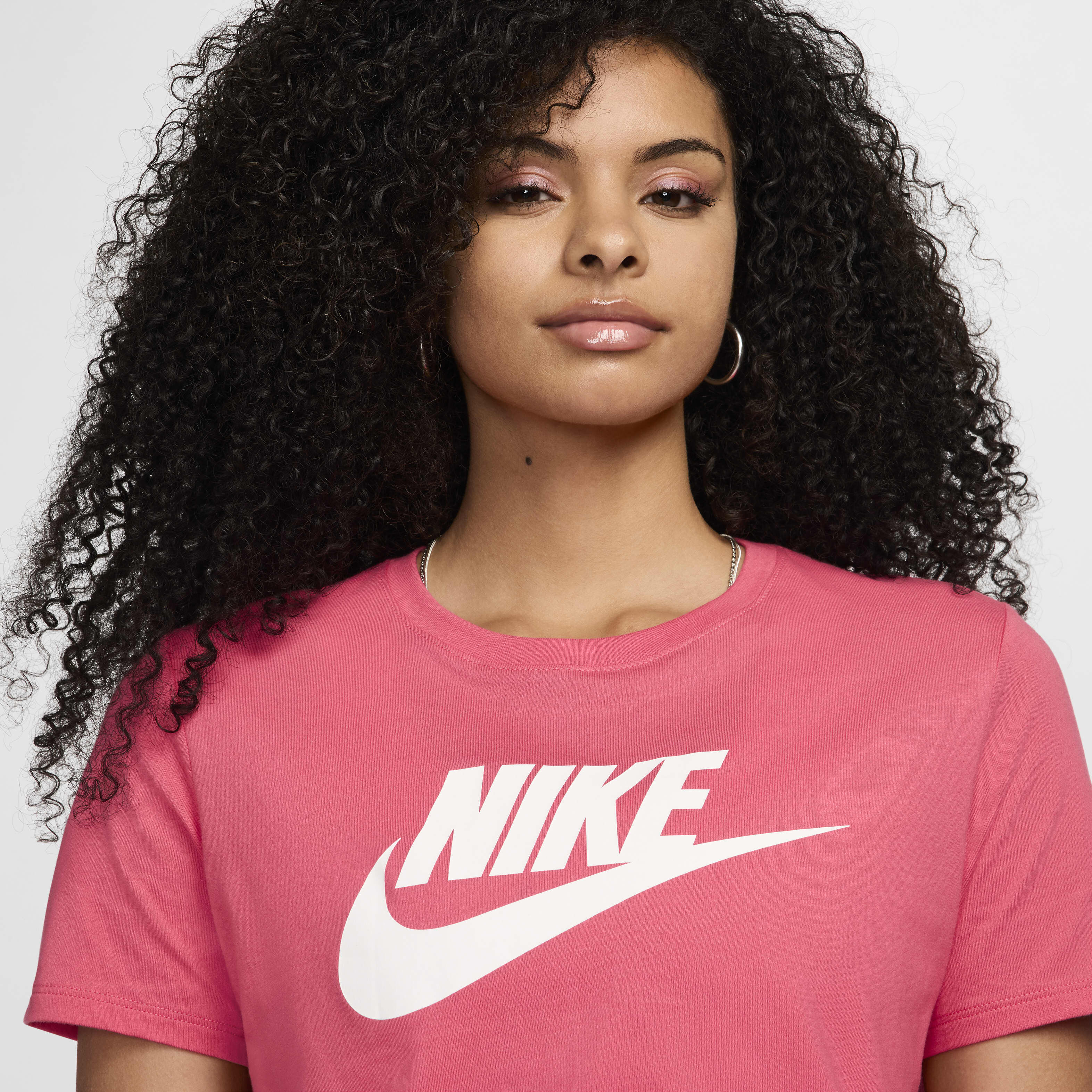 Buy Nike Sportswear Essentials Women s Logo T Shirt Aster Pink White Nike UAE Official