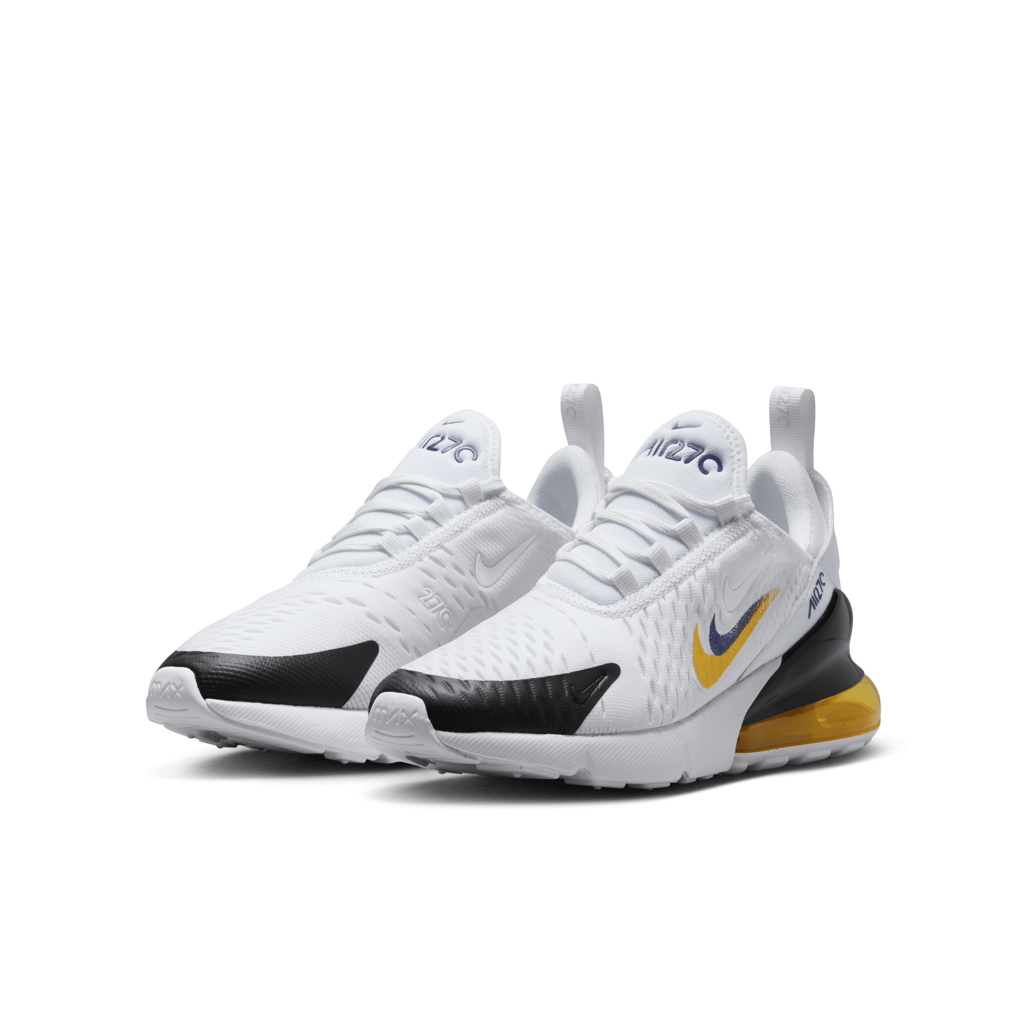 Nike air max 270 on sale men's white black gold