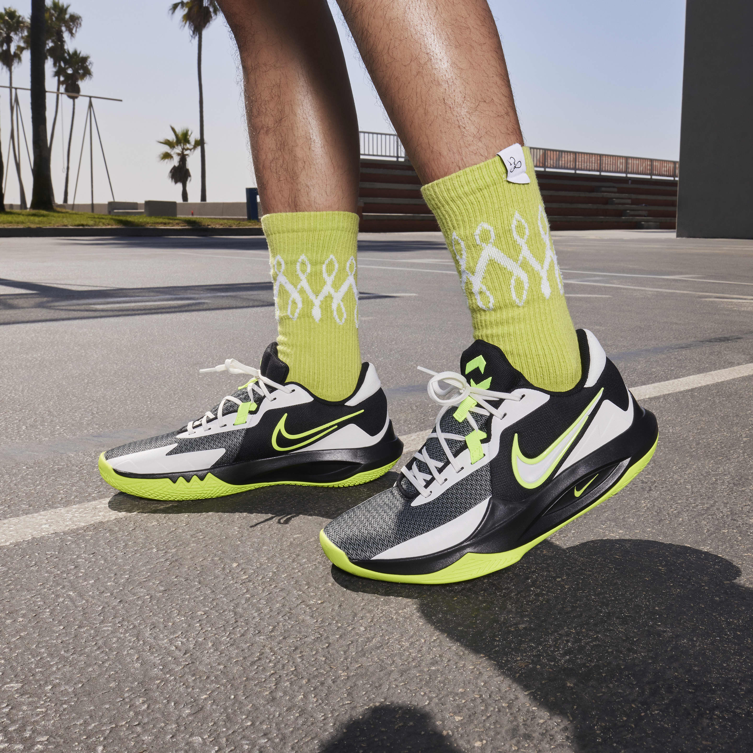 Buy Nike Precision 6 Basketball Shoes - Black/Sail/Volt