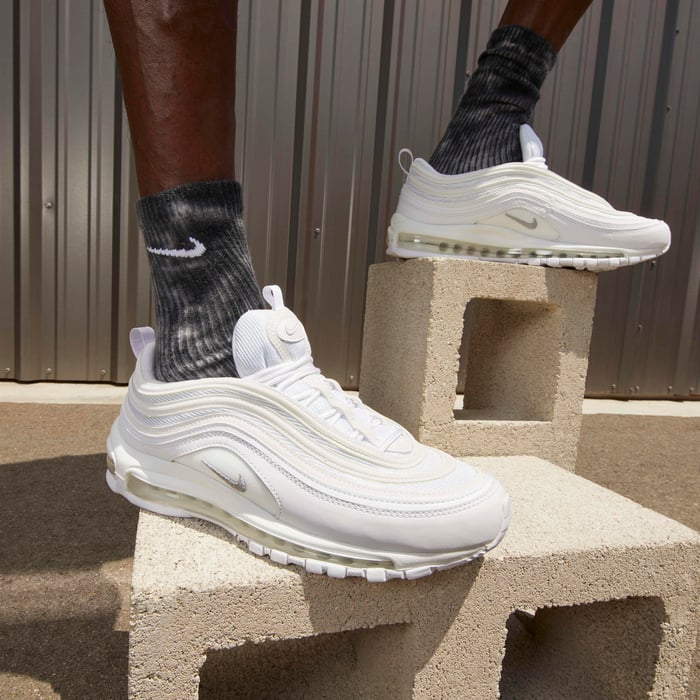 Air Max 97 All White On Feet Buy Nike Air Max 97 Men's Shoes White