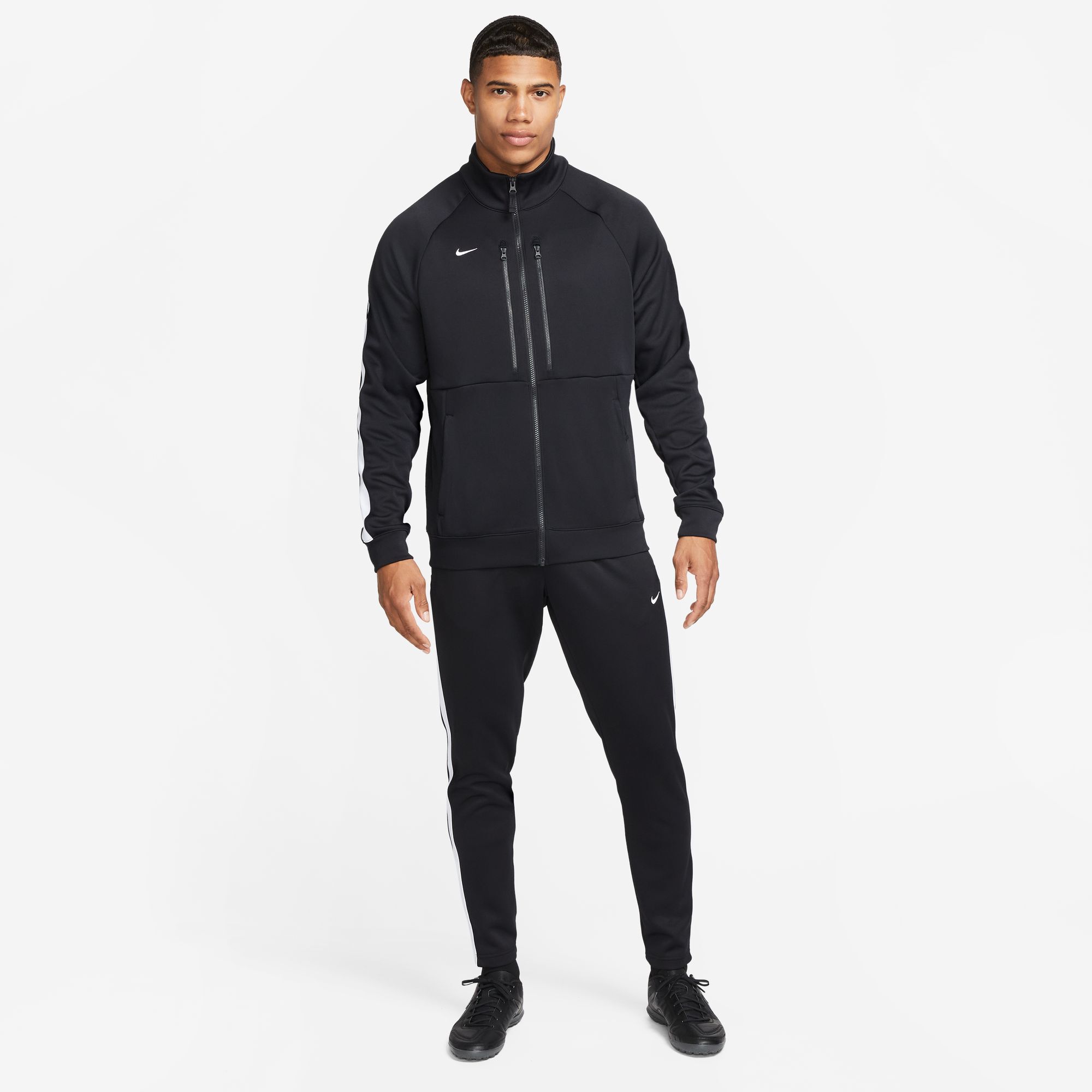 NIKE Mens Full Tracksuit Set Fleece Black Zip Hoody Bottom Modern Sports  Black | eBay