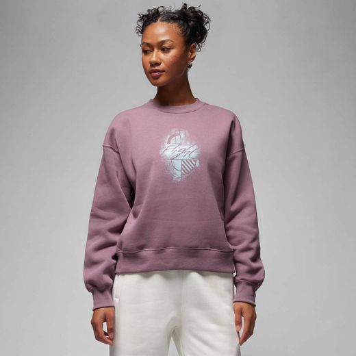 Outerwear Lifestyle-JRDN, Jordan Brooklyn Fleece, Women's Graphic Crew-Neck Sweatshirt